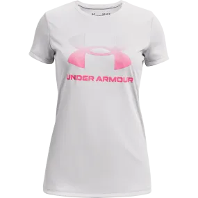 Roomy Comfort Girls' Tech Ombre Big Logo Short Sleeve