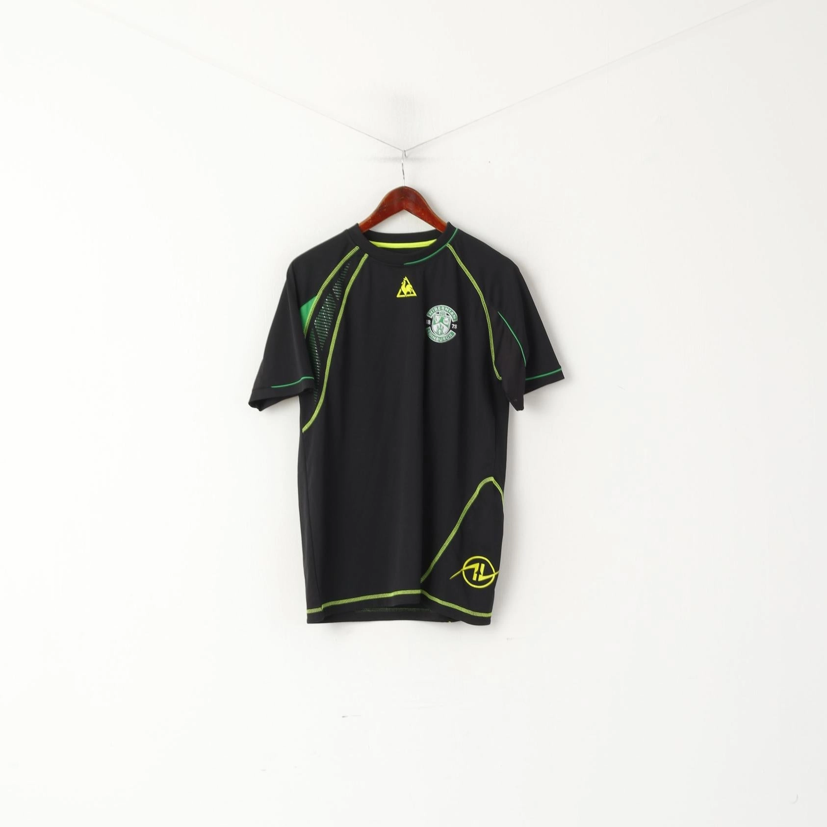 Le coq Sportif Men M Shirt Black Hibernian Edinburgh Football Club Jersey Sport Top Oeko Tex Certified