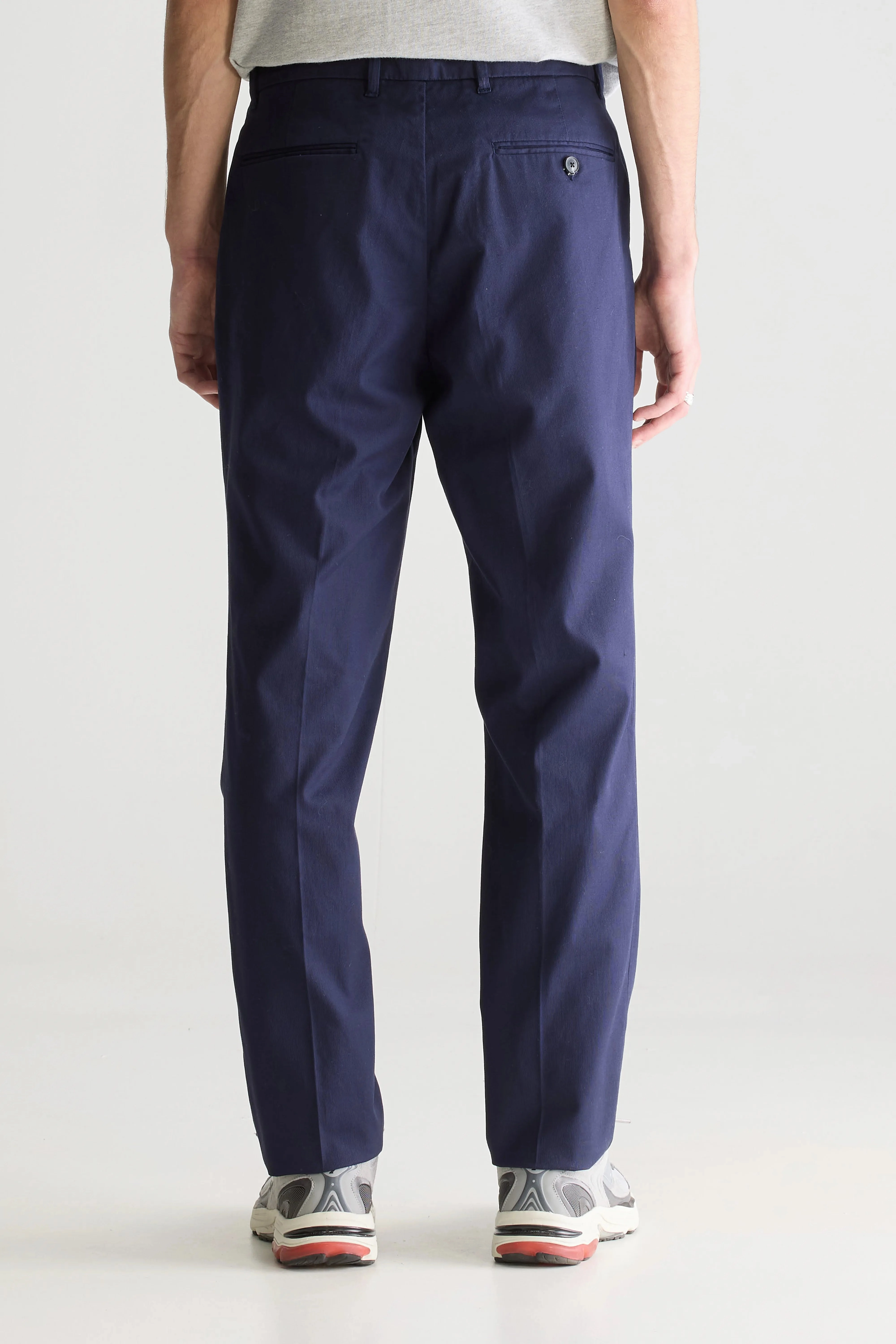 Stanley tapered trousers (251 / M / NAVY) NonChafingLegs AntiSnagZippers