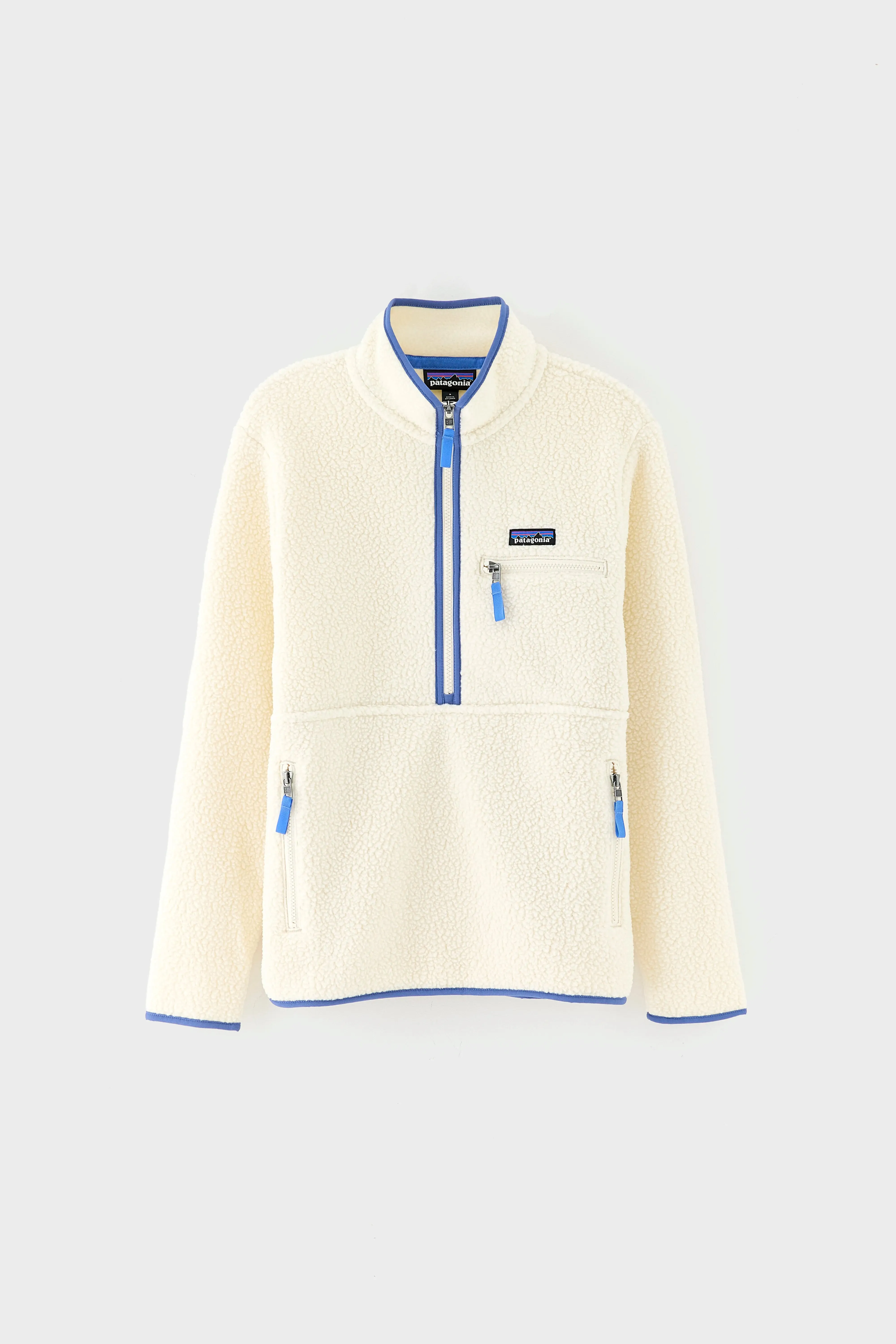 Iridescent effect Women's Retro Pile Marsupial Pullover  (252 / W / BEIGE)