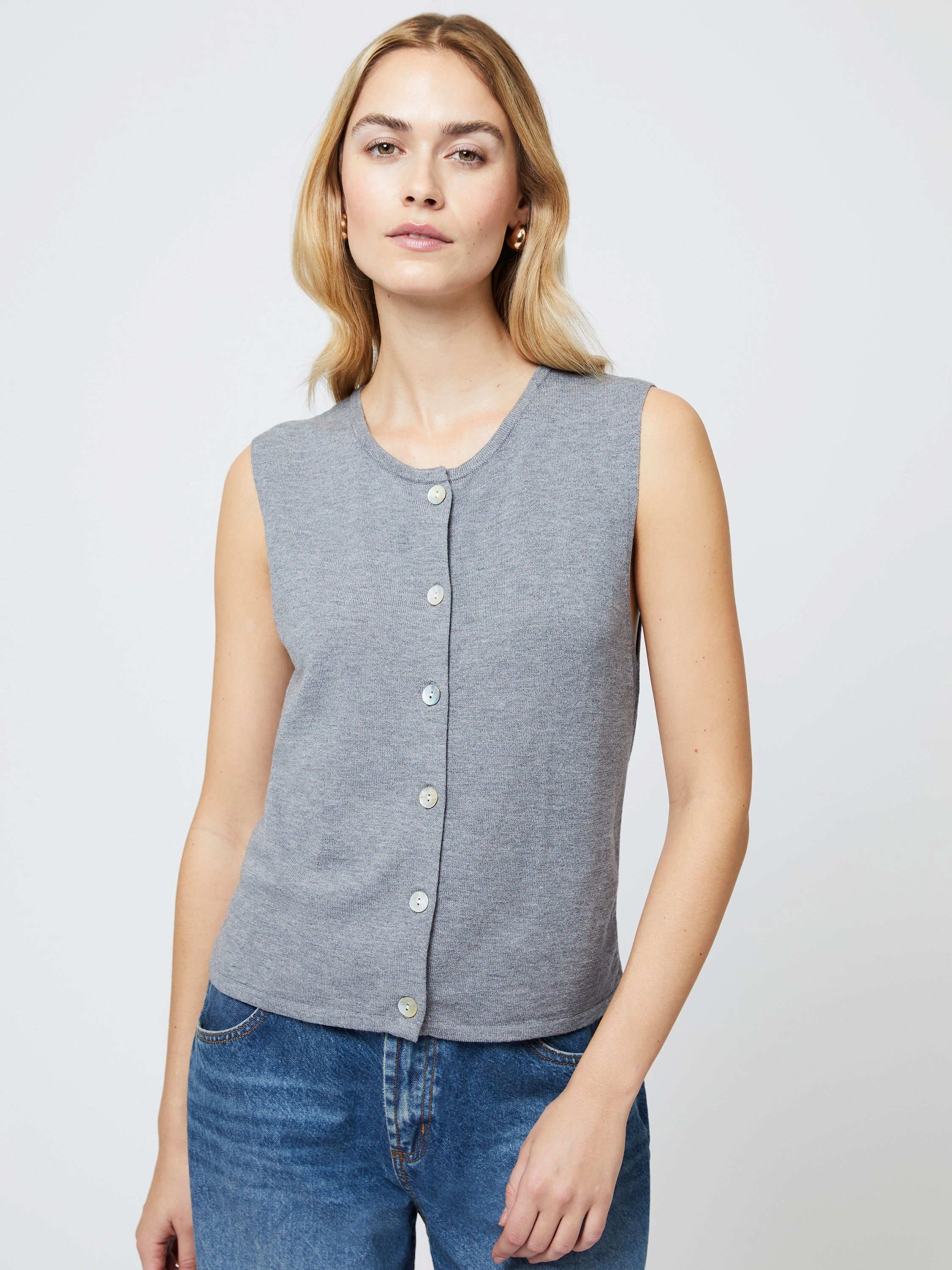 elastic waistband Cosysoft Buttoned Sweater Vest