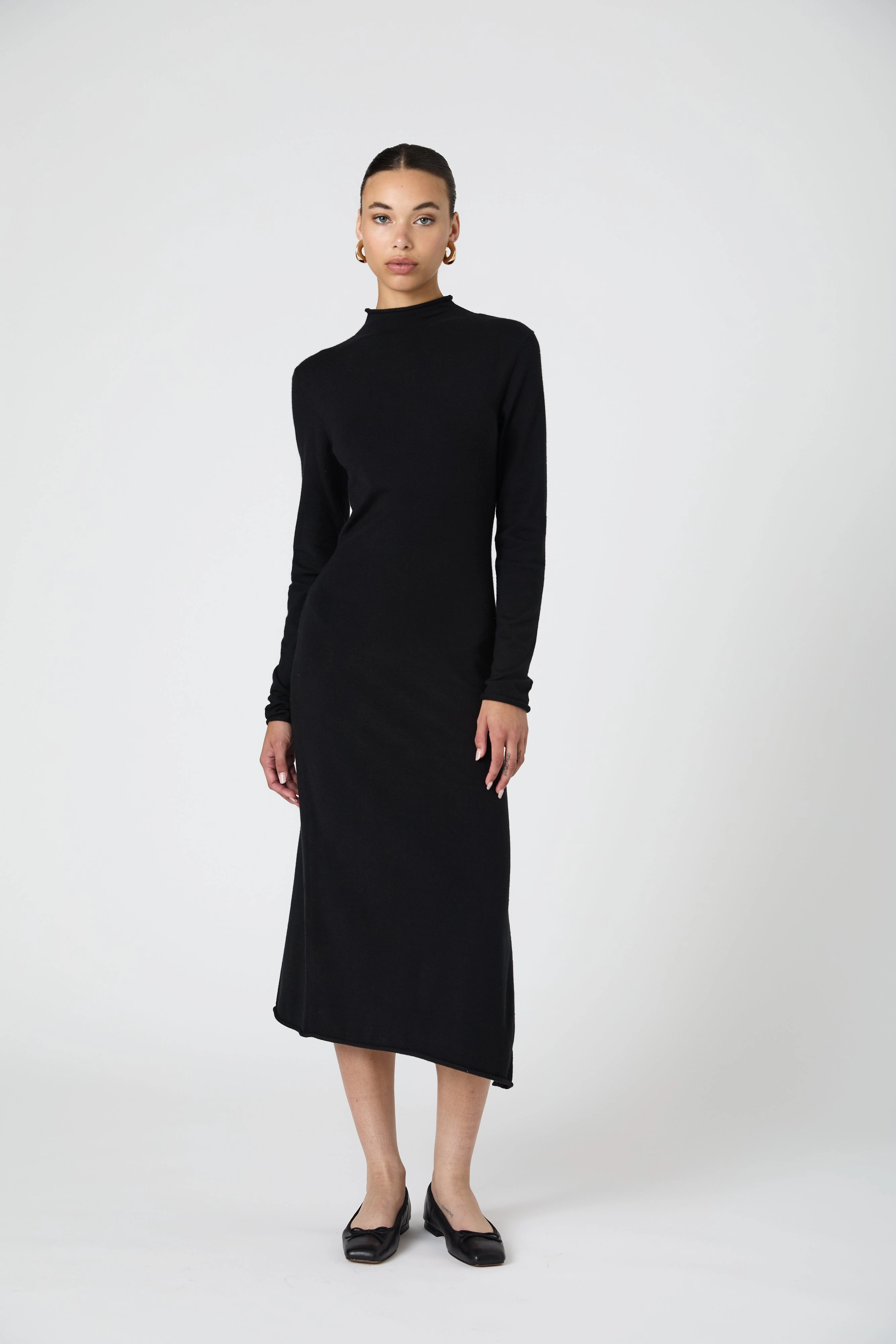Structured-Shape Cosysoft Side Split Midi Dress
