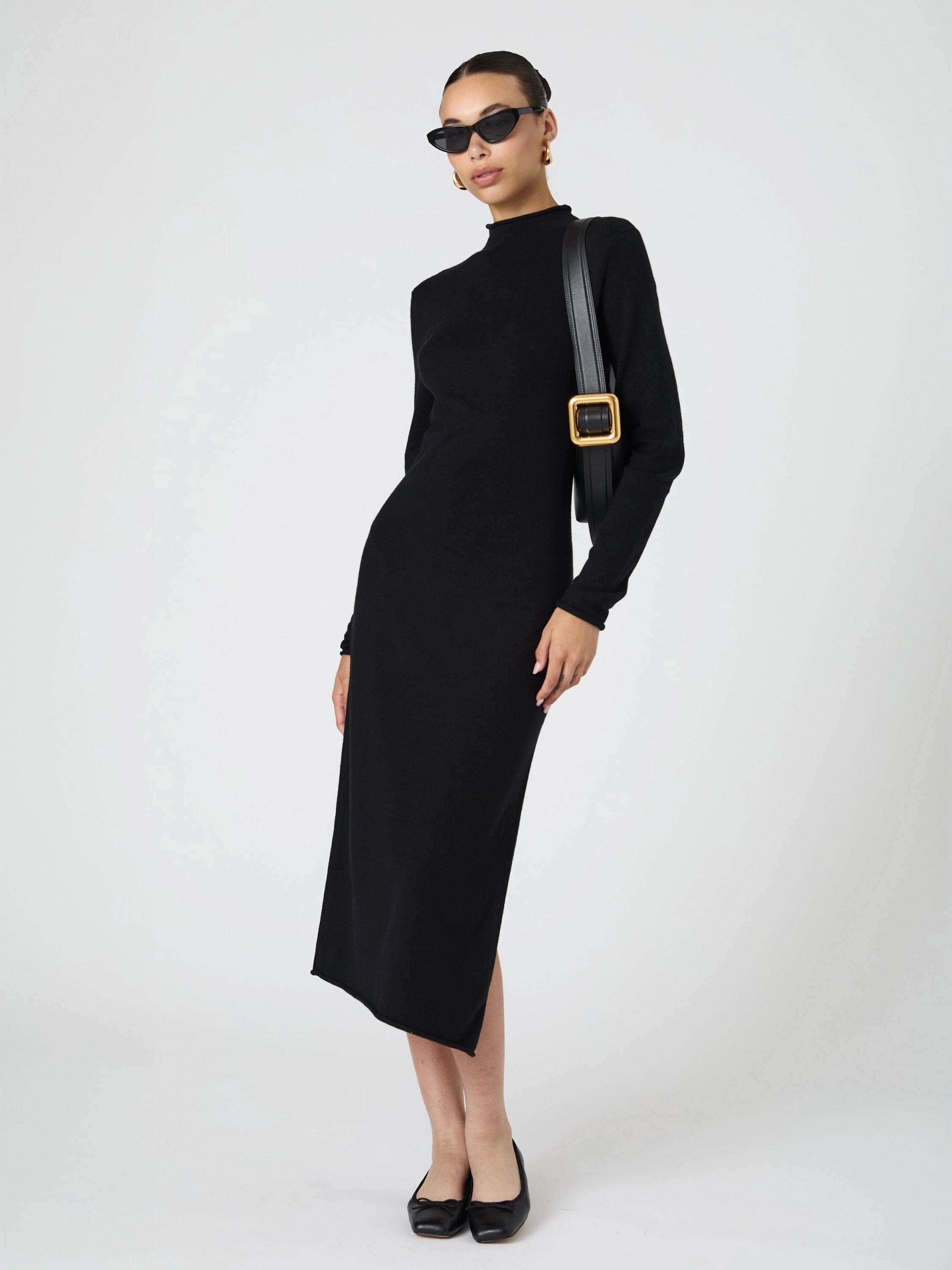 Timeless Comfort Wear Mood Flex Cosysoft Side Split Midi Dress