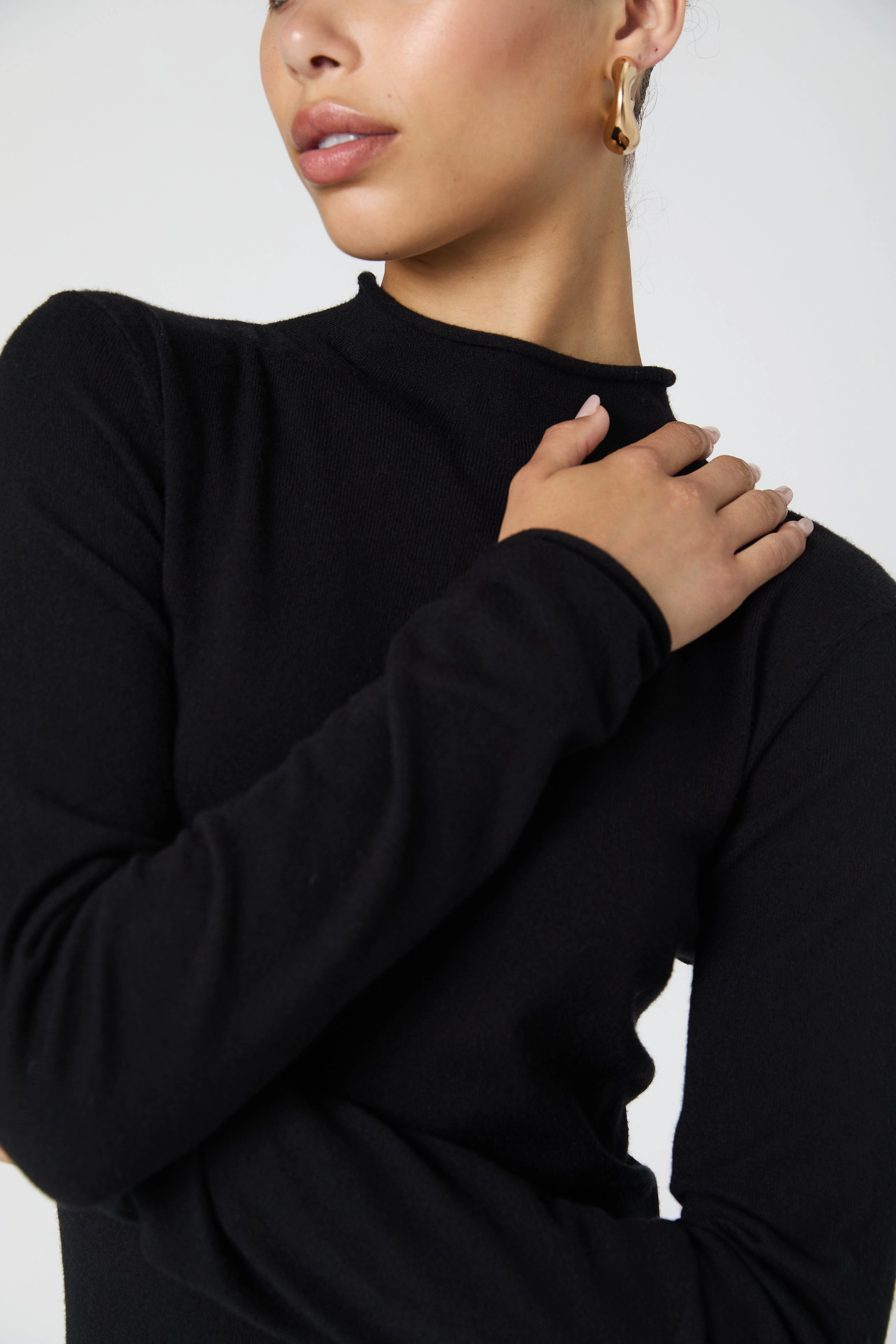 Silky Silhouette Cap-Sleeve Cosysoft Side Split Midi Dress