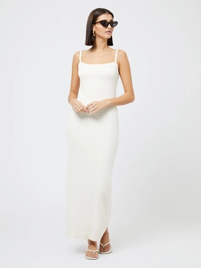 Cotton Pointelle Midi Dress Balanced Look