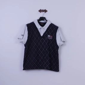 Odor-resistant Cotton Traders Mens L Polo Shirt Budweiser Bud Gold Navy Cotton Top