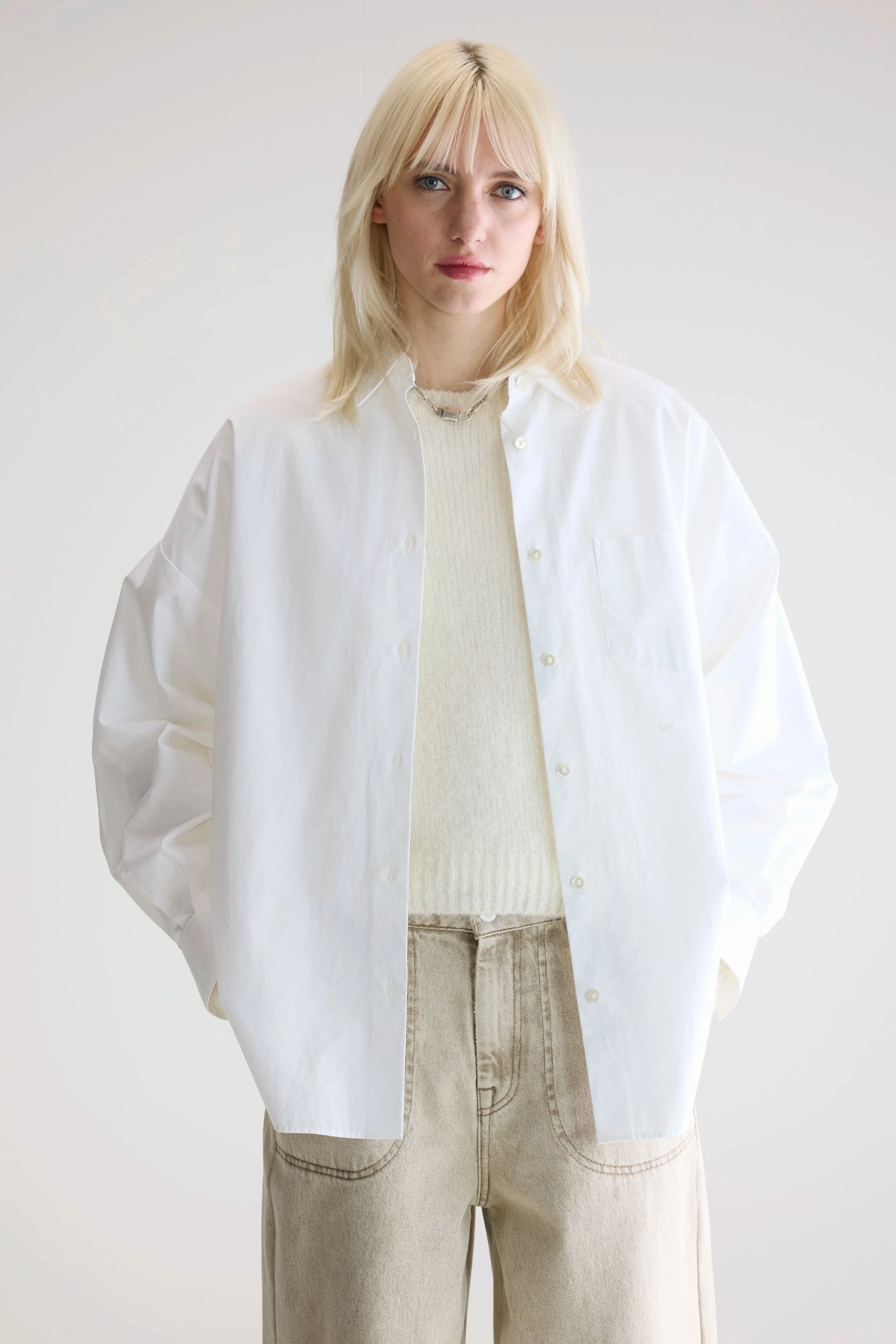 Urban Fashion Sporty Layer Giorgia poplin shirt (252 / W / WHITE)