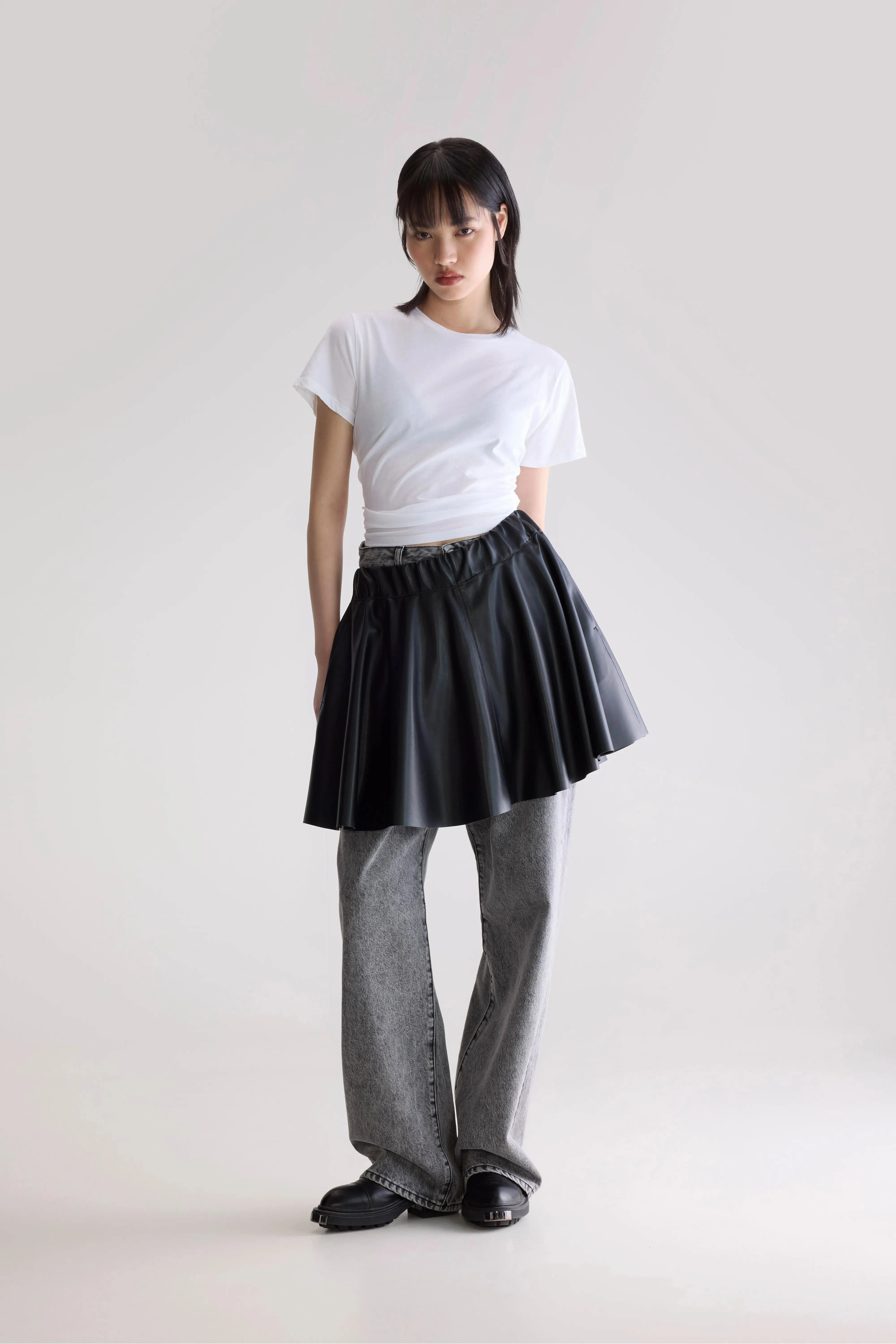 Covi short-sleeve t-shirt (252 / W / WHITE) Linen Cozy Outfit