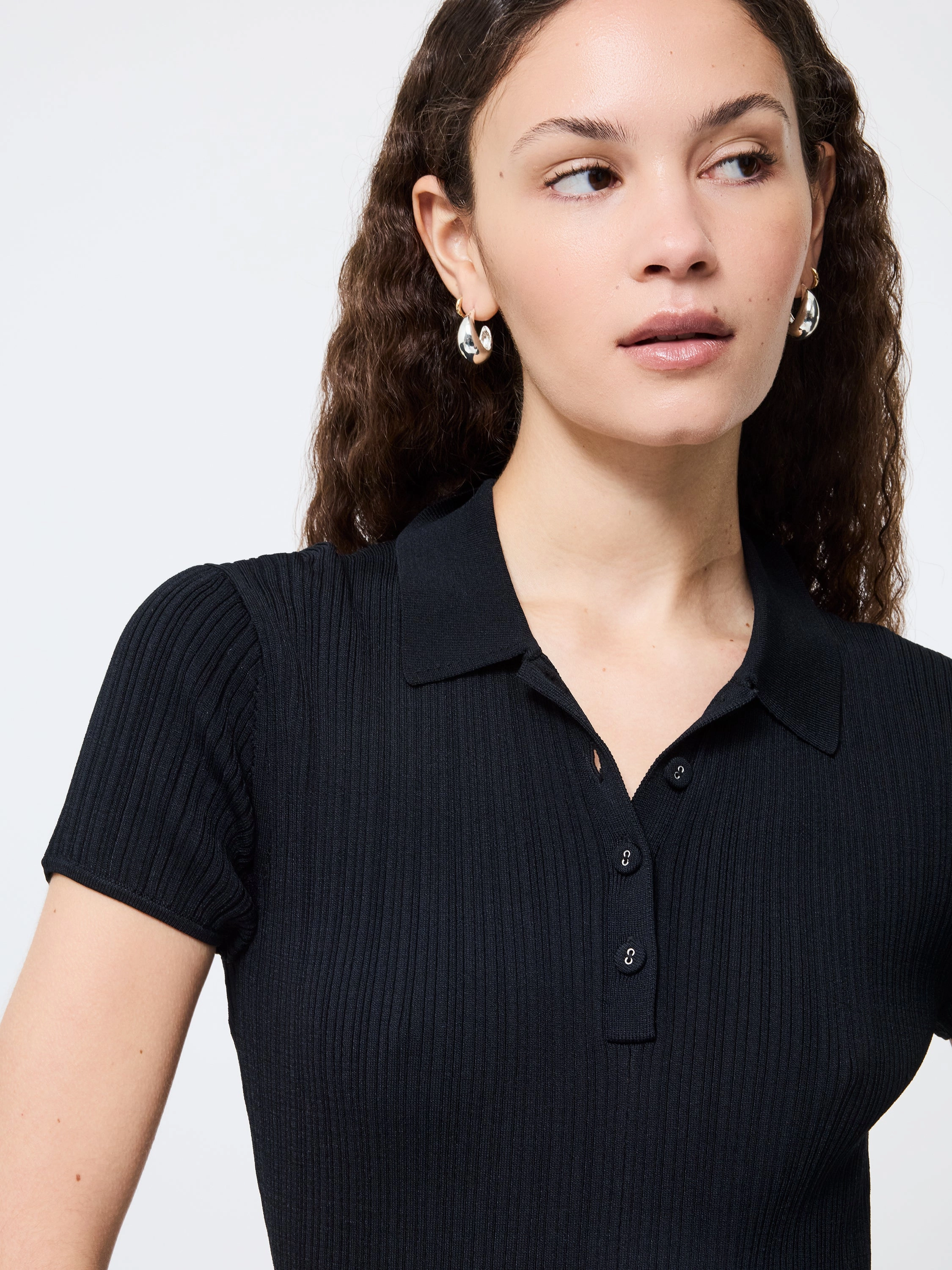 Low Maintenance Art Event Crinkle Knit Short Sleeve Mini Dress