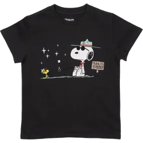 Youth Peanuts Happy Campers Tee Ultra Soft Texture Prom