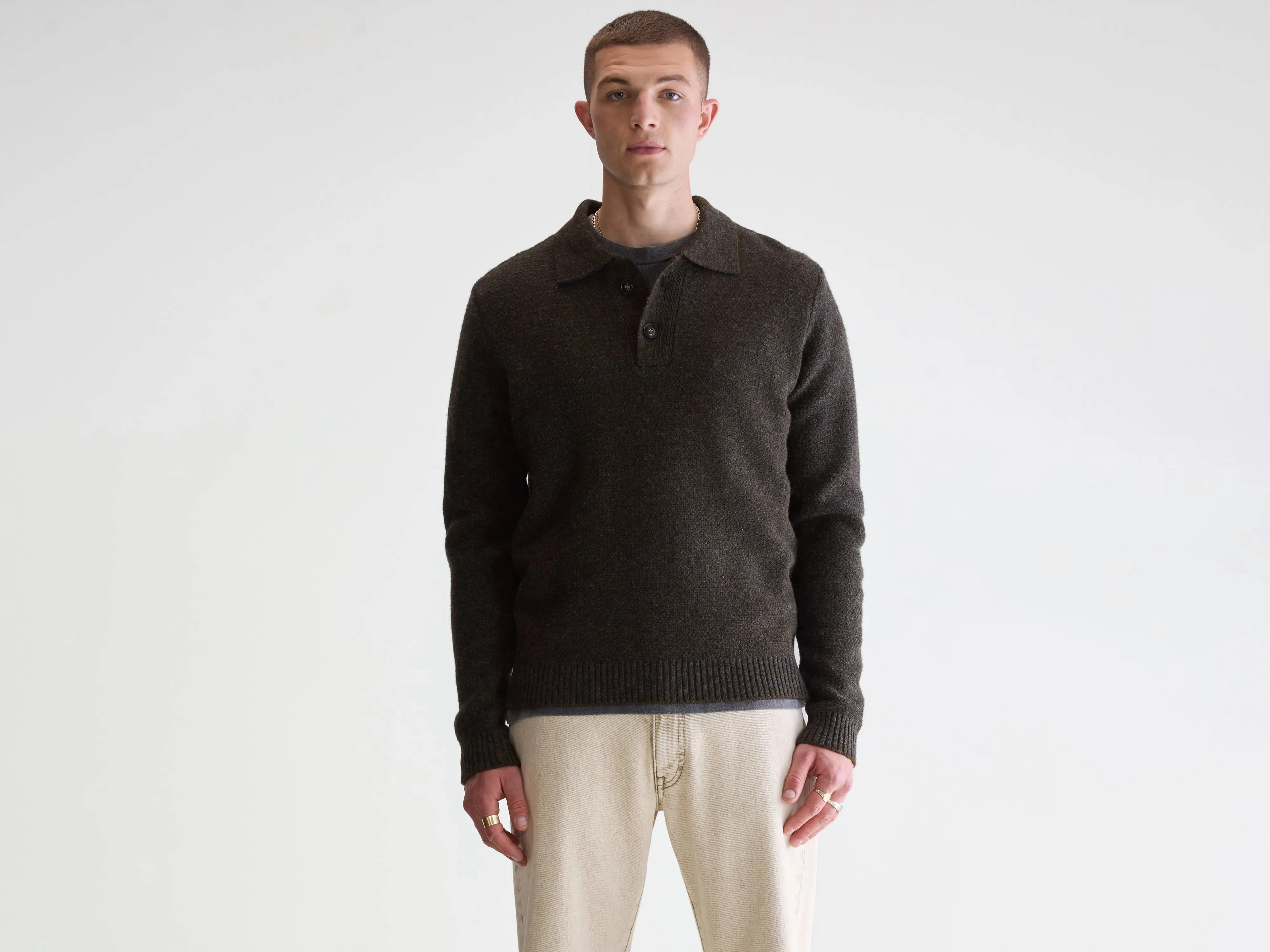 Allui polo neck sweater (252 / M / COMBO B) Biodegradable material