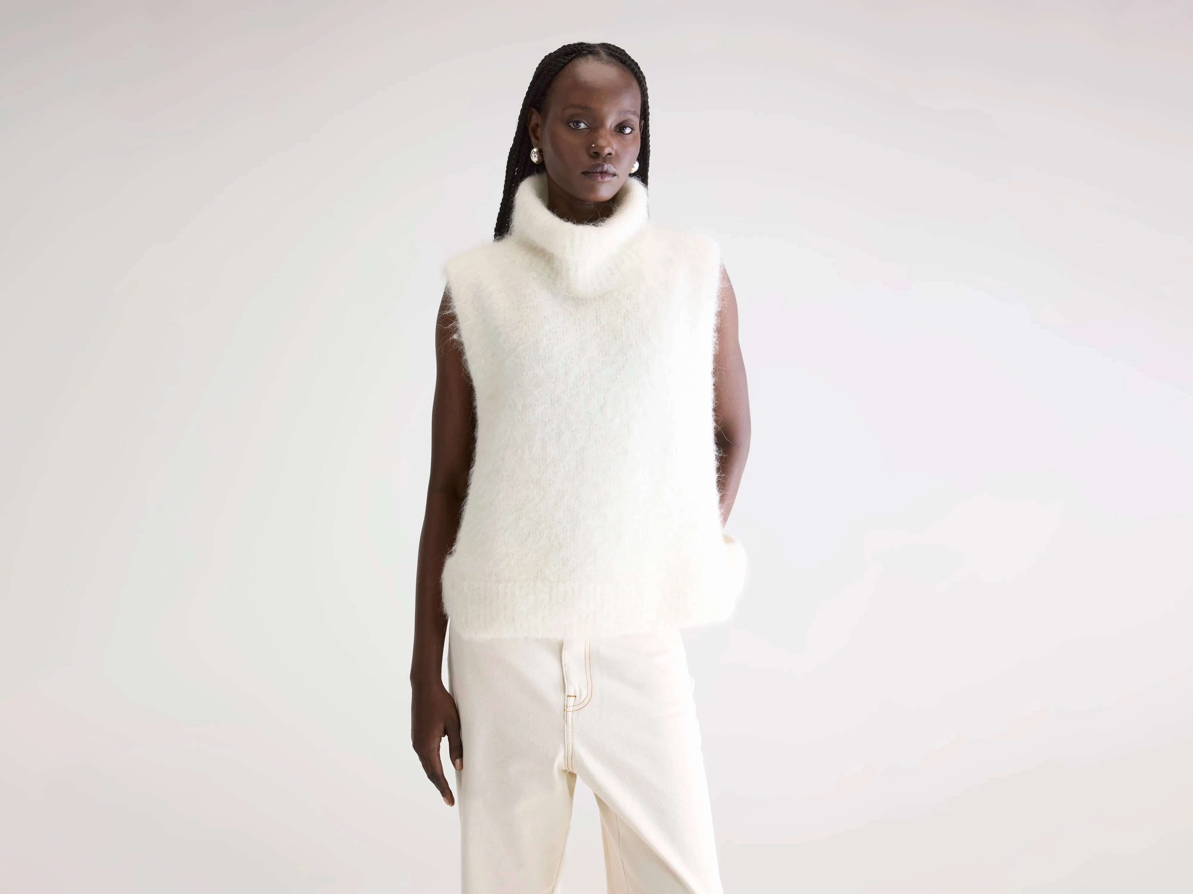 Daren sleeveless sweater (252 / W / NATURAL) Homewear Style