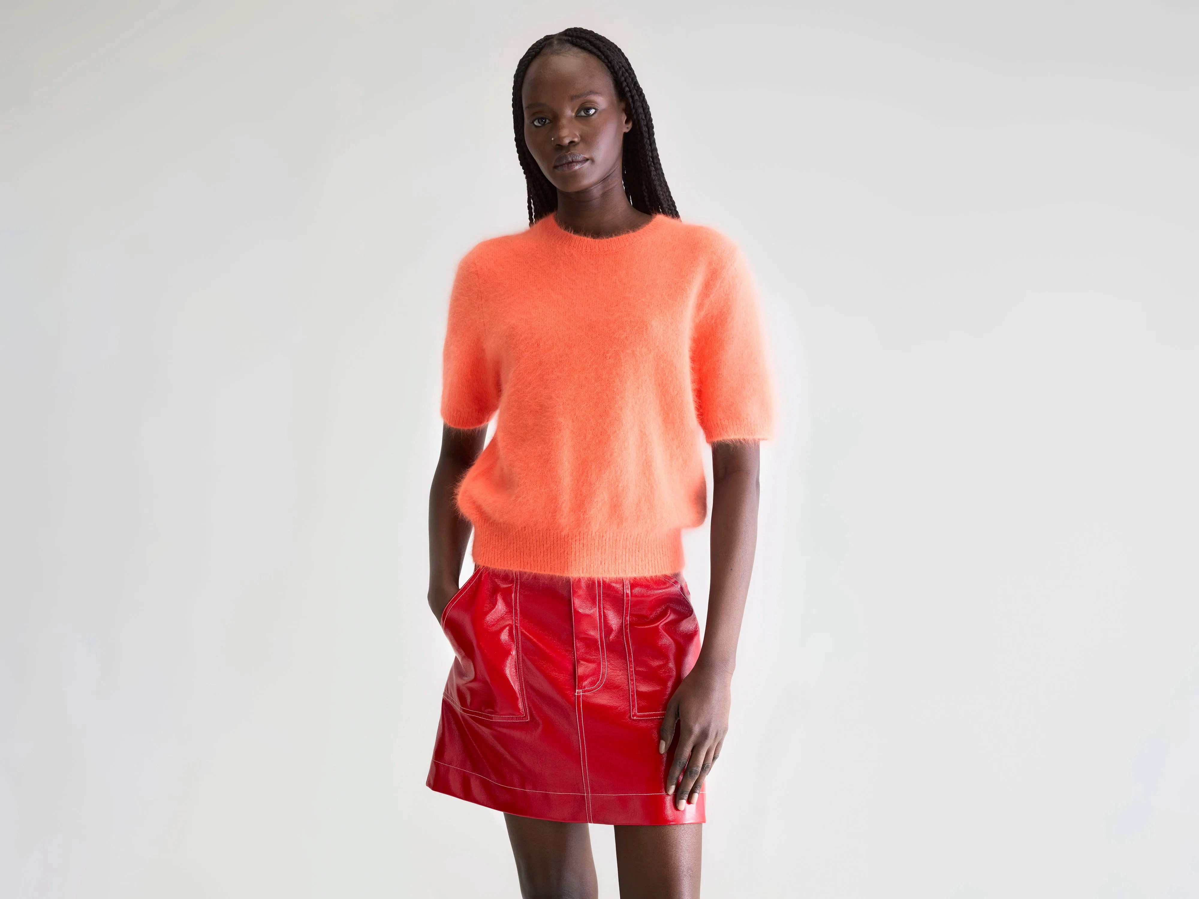 Datad angora-blend sweater (252 / W / METEORA) Zero Waste Knitting Technique Perfect Layer