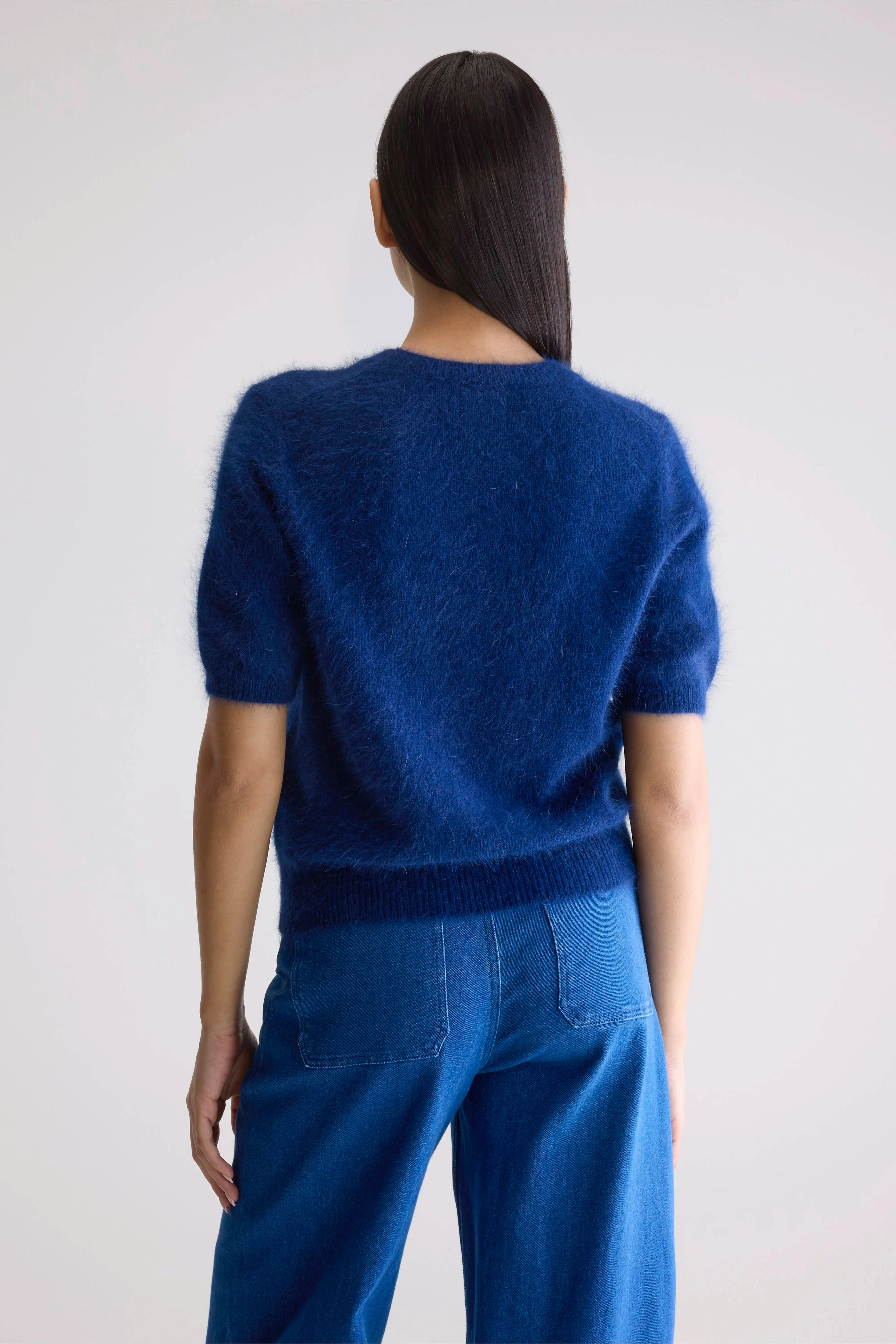 Sweater Knit Shrinkage Control Treatment Datad angora-blend sweater (252 / W / WORKER)