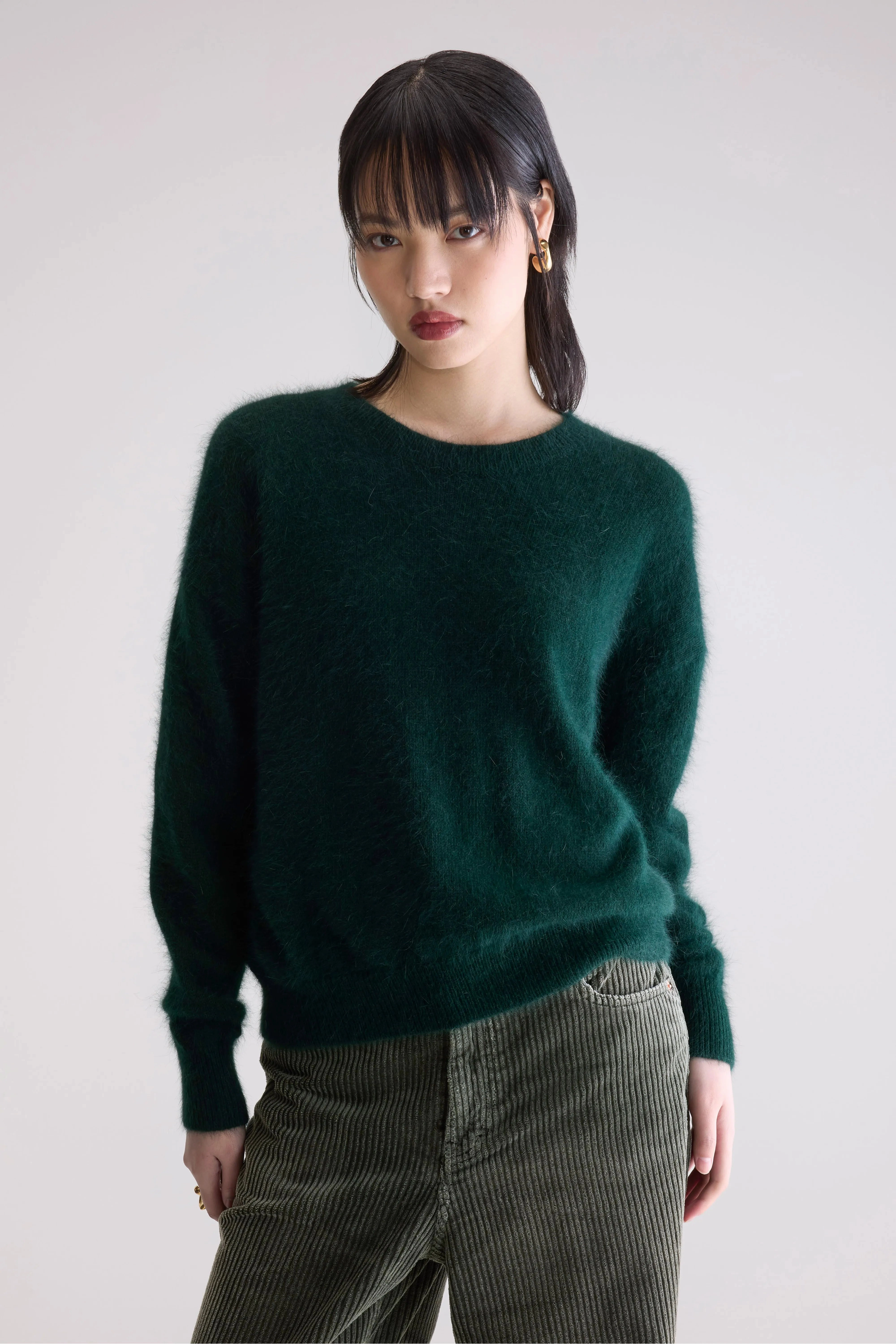 Hypoallergenic Yarn Datus angora-blend sweater (252 / W / KOMBU)