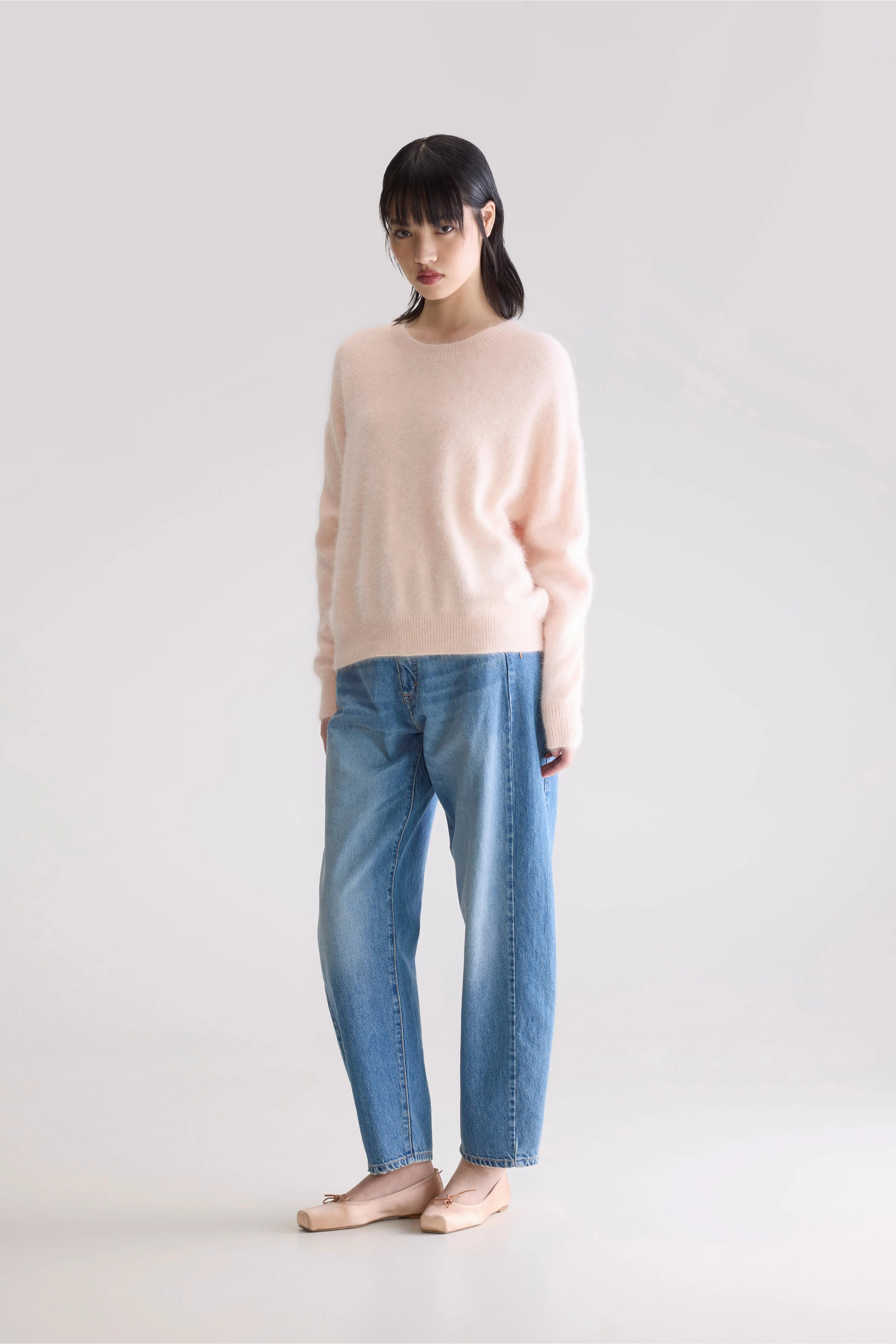 Datus angora-blend sweater (252 / W / QUARTZ) Daily Essential Breathable Yarn