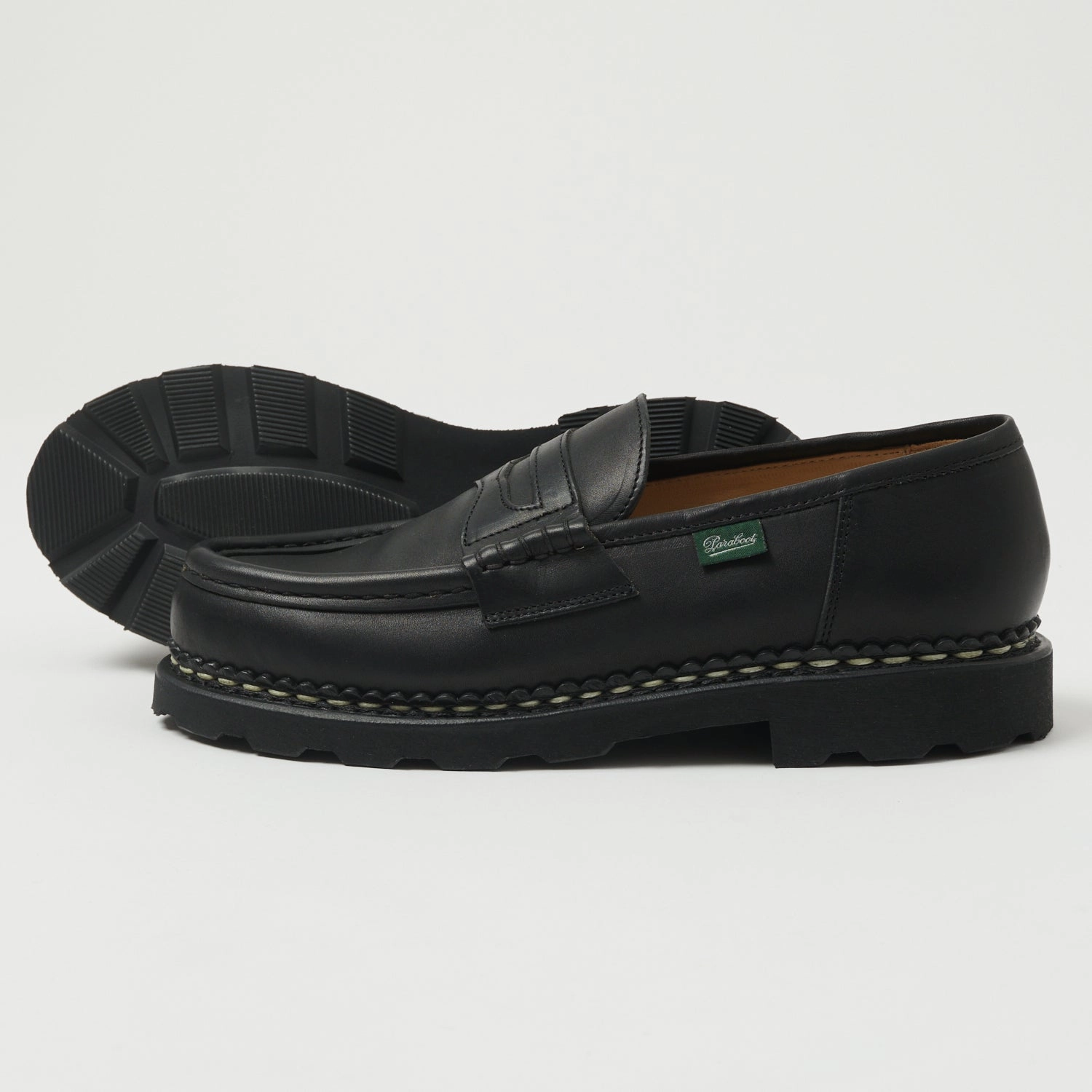 Paraboot Reims Marche Loafer - Black Lisse Noir School Game