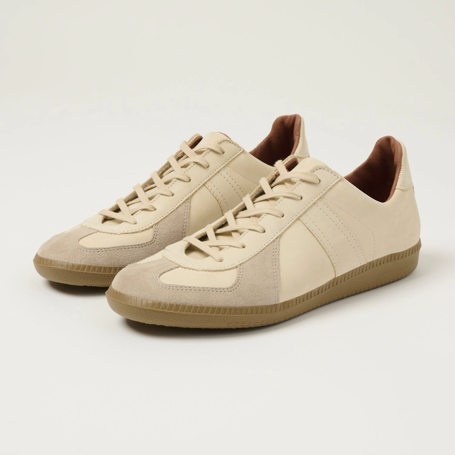 Style Match subtle style Reproduction of Found 1980s German Army Trainer - Panna Nubuck