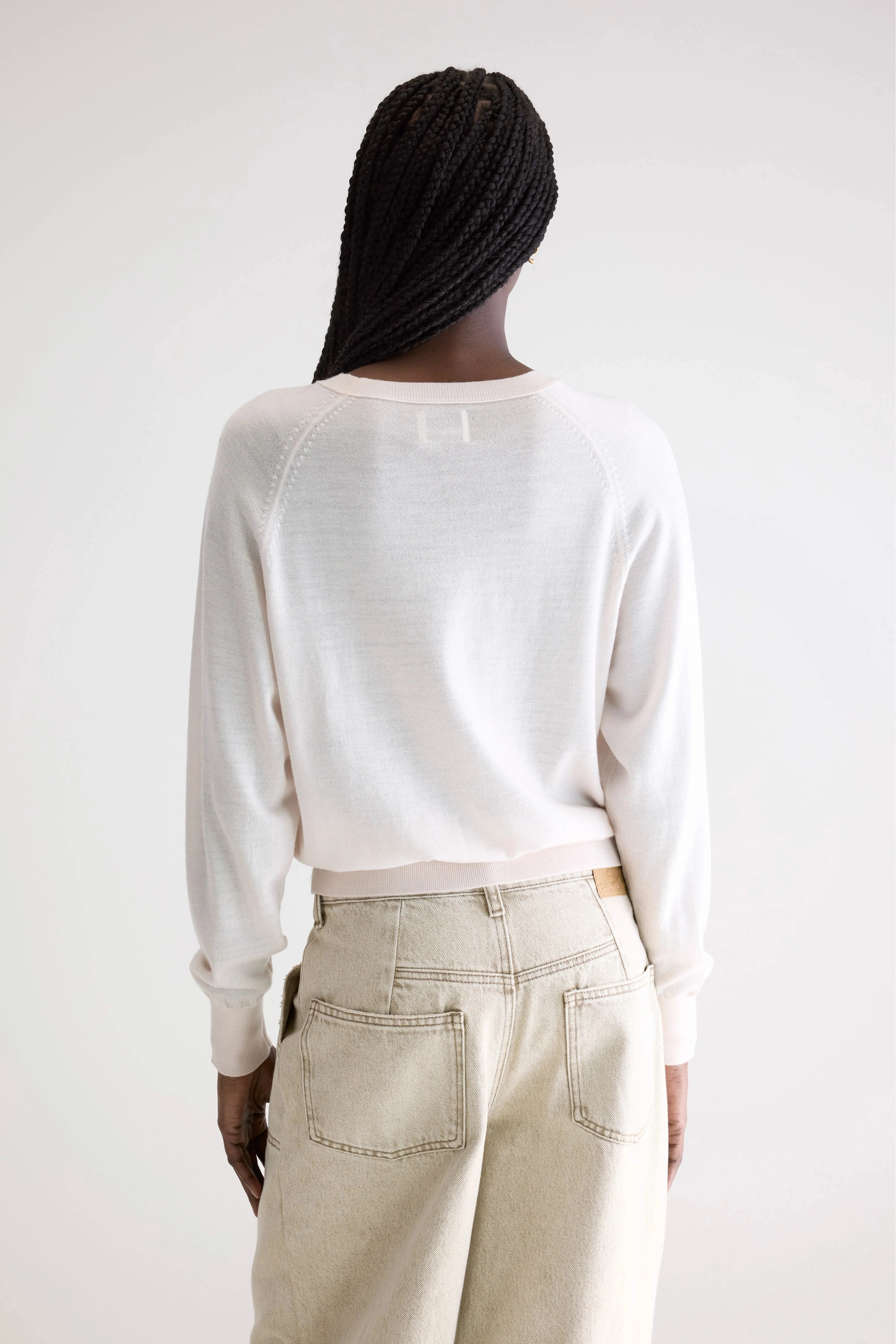 Delen classic crewneck sweater (252 / W / IVORY) VeganFriendly Material