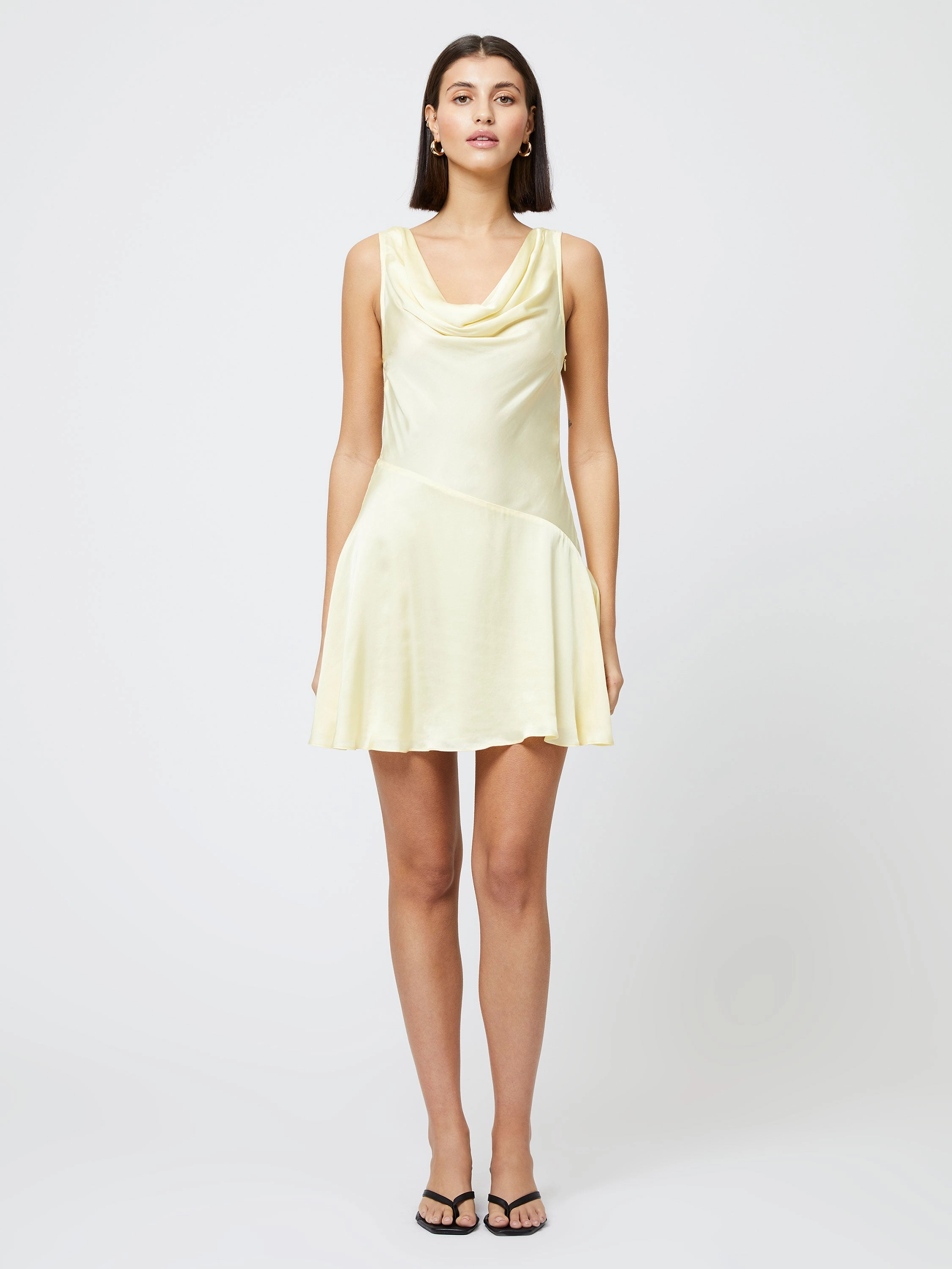 Event Mood Oona Satin Asymmetrical Mini Dress