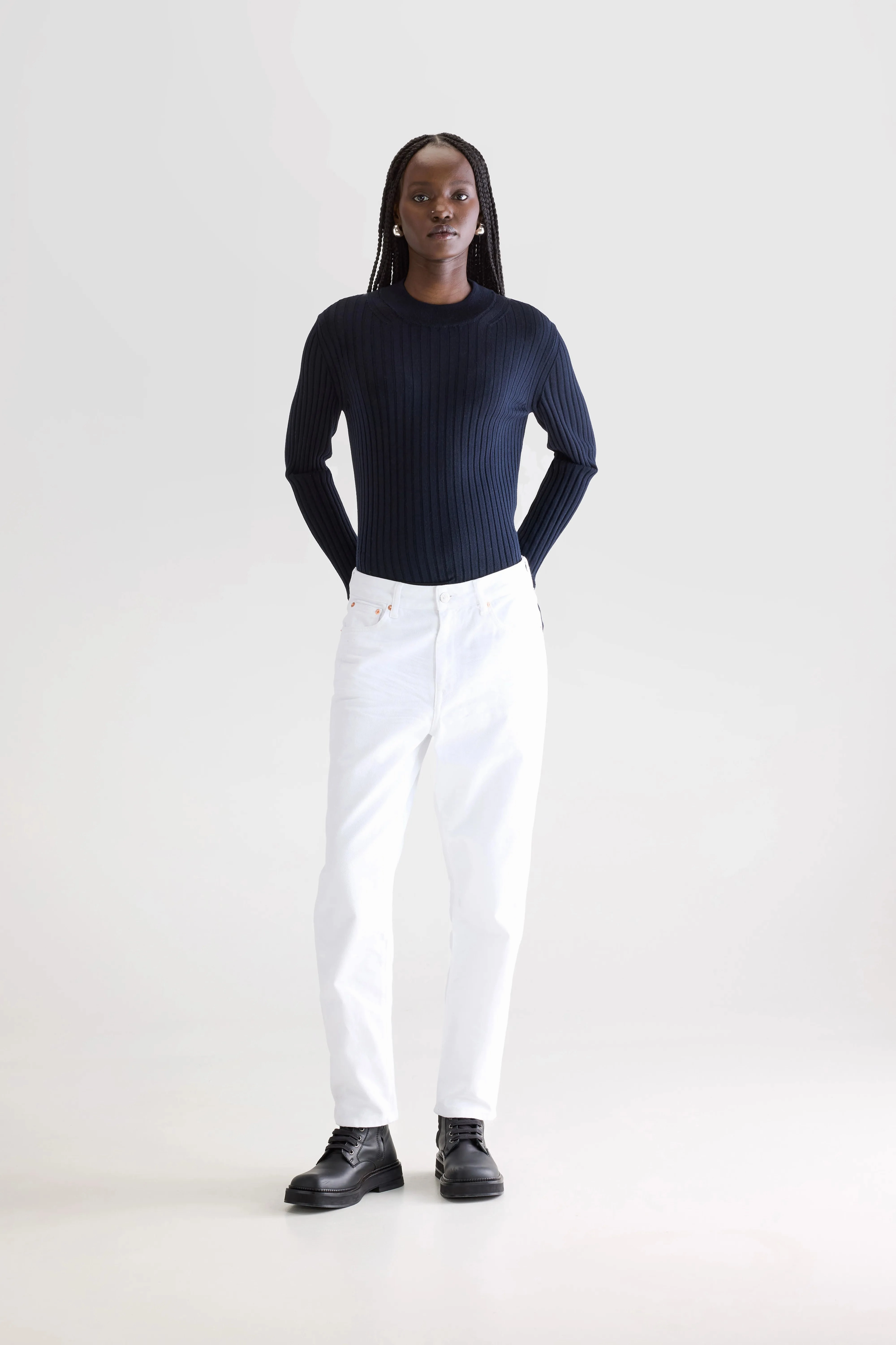 Denim N. 54 tapered jeans (252 / W / WHITE) Fit Essential Textured Party Look Soft