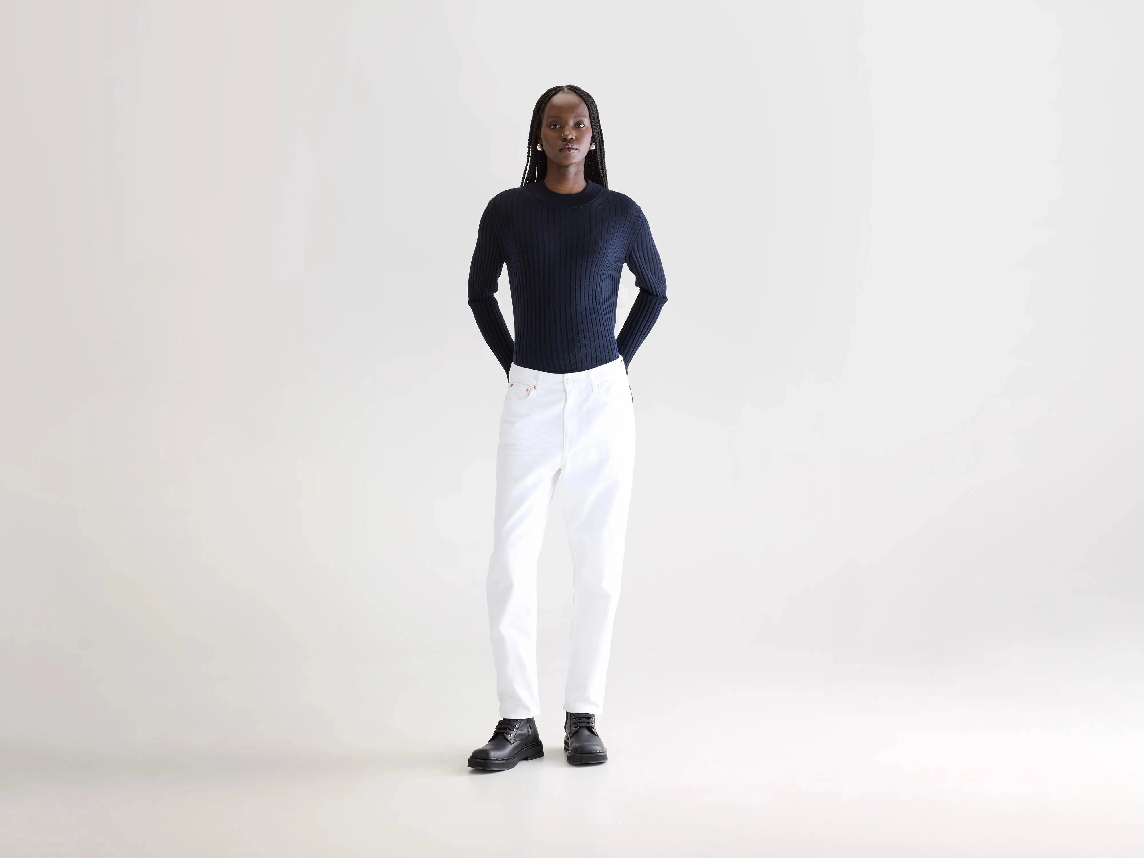 Straight Leg Design Denim N. 54 tapered jeans (252 / W / WHITE)