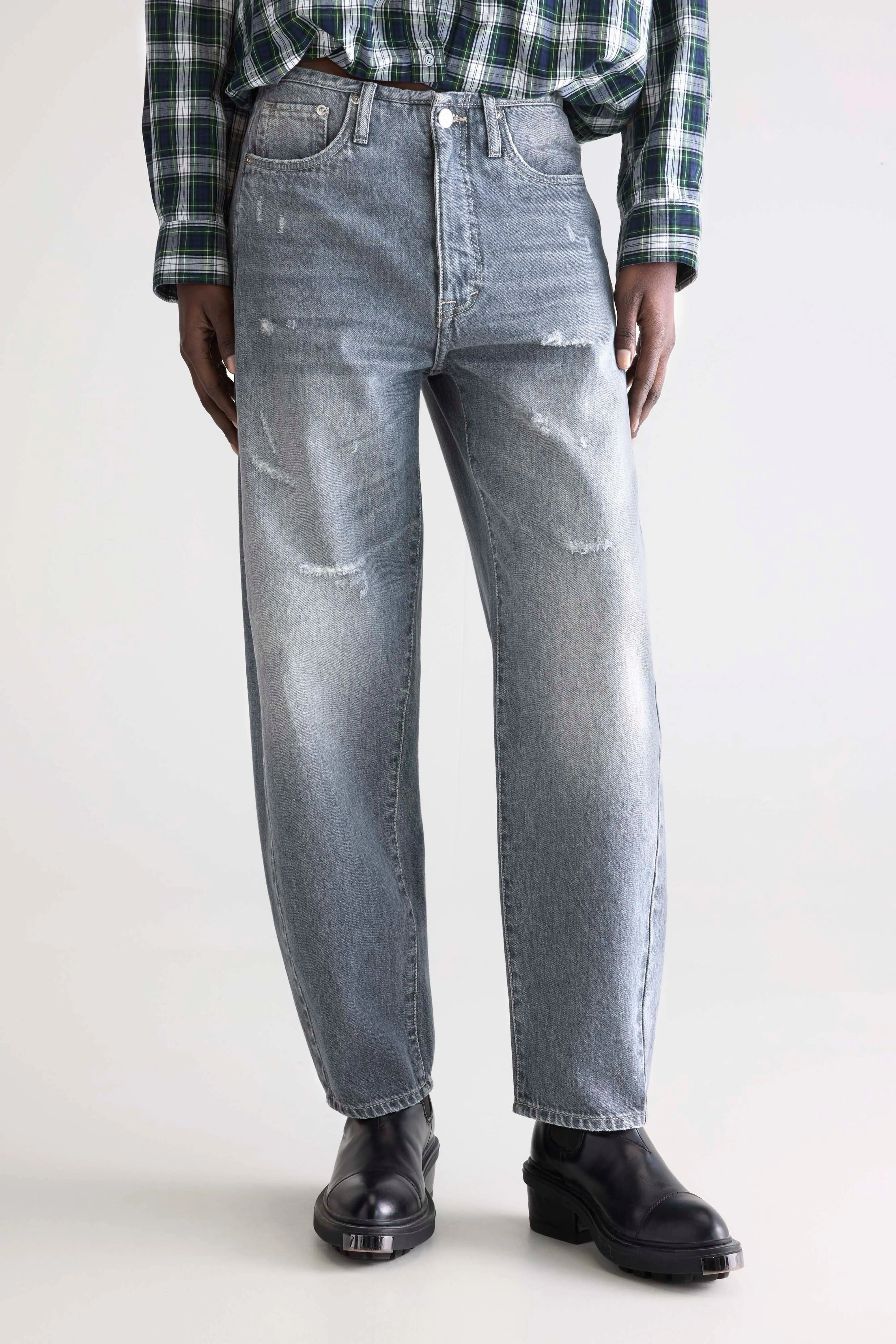 Denim N. 55 wide jeans (252 / W / USED GREY) Comfortable Wear