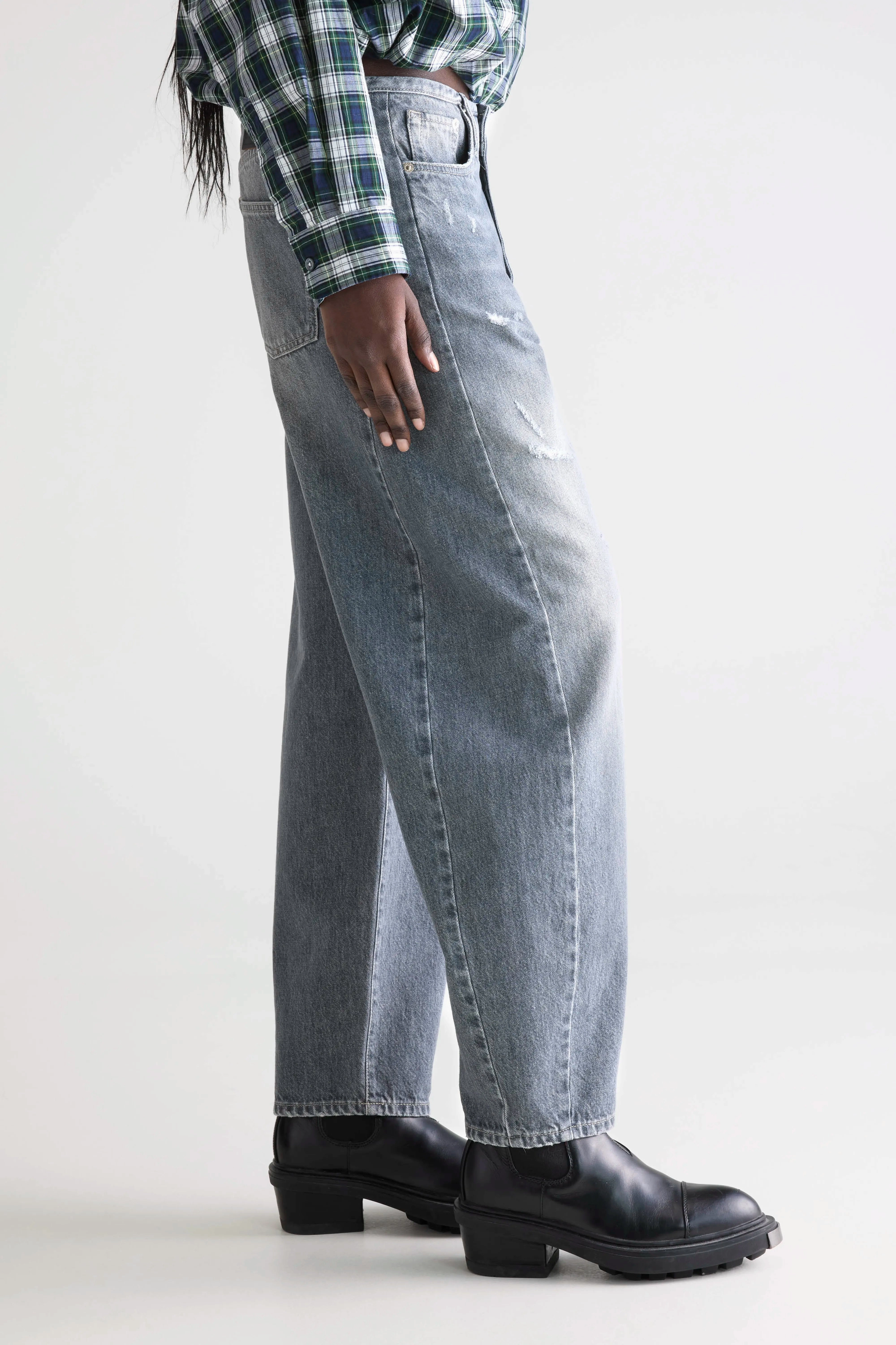 Holiday Vibes High Quality Simple Layers Denim N. 55 wide jeans (252 / W / USED GREY)