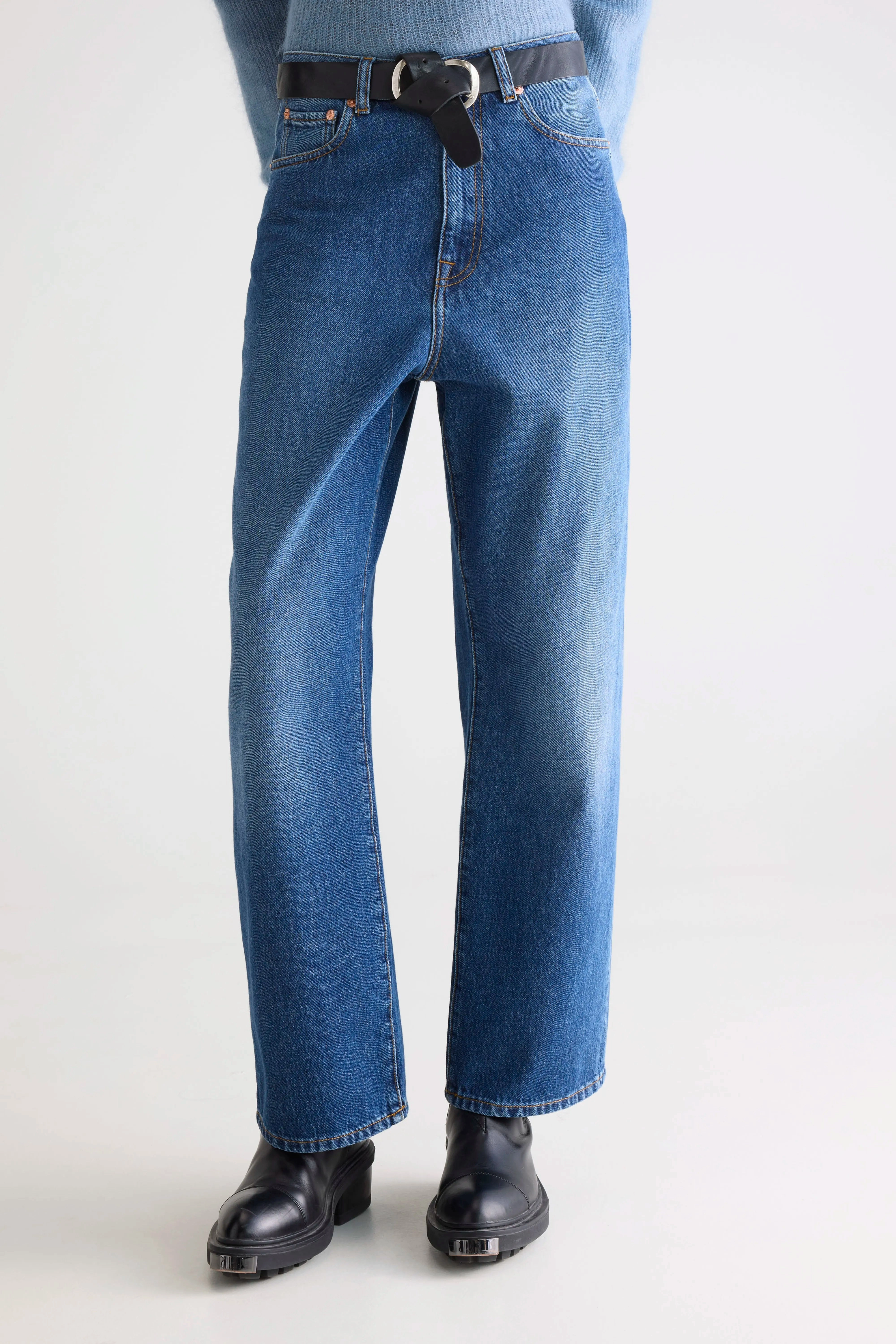 Articulated Knee Shape Denim N. 61 wide jeans (252 / W / STONE WASH)