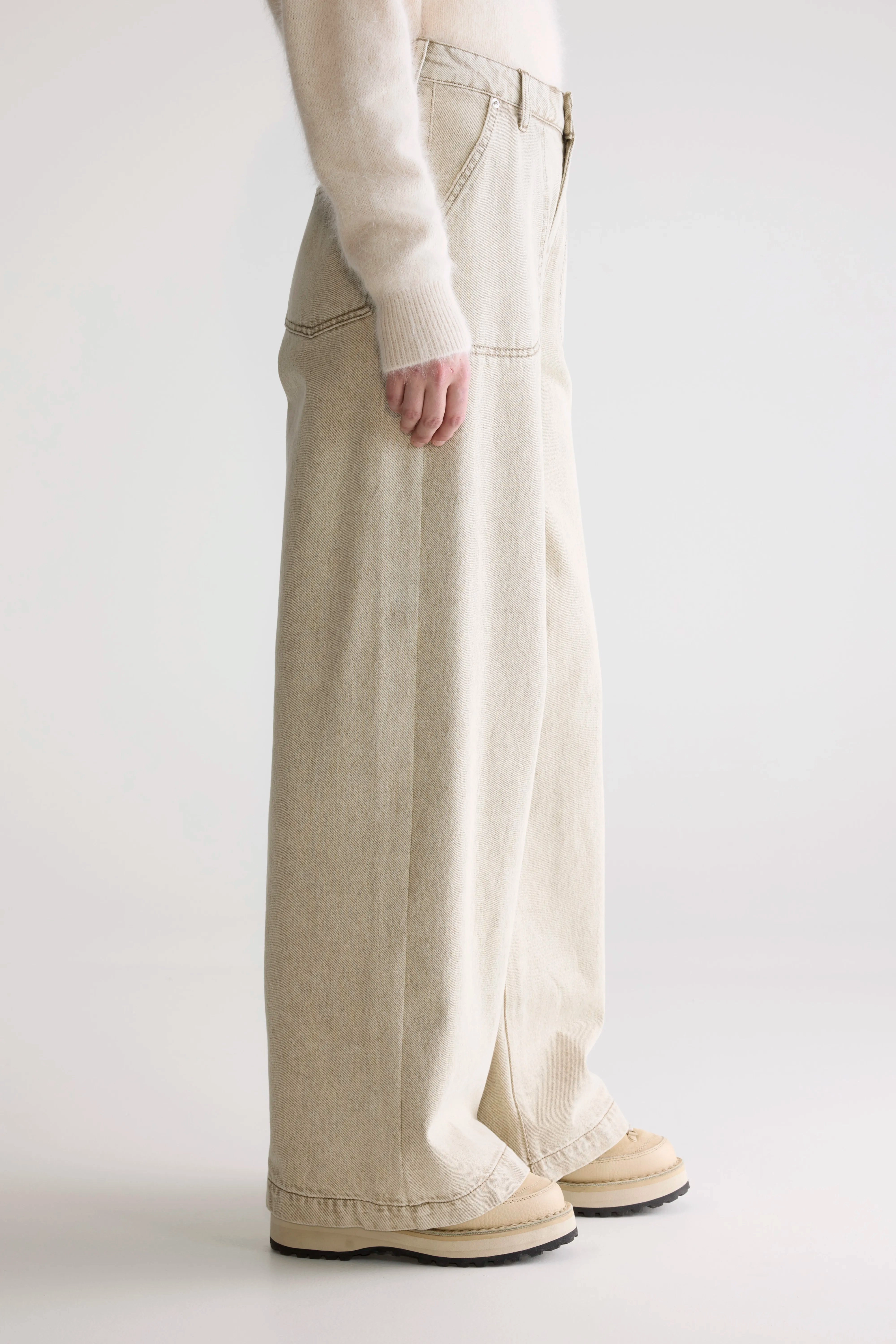 Denim N. 62 wide jeans (252 / W / BEIGE SNOW) Breathable Feel Unisex Wear Elegant Vintage Lover