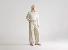 Denim N. 62 wide jeans (252 / W / BEIGE SNOW) Minimalist Night Out Smooth Essential Wardrobe