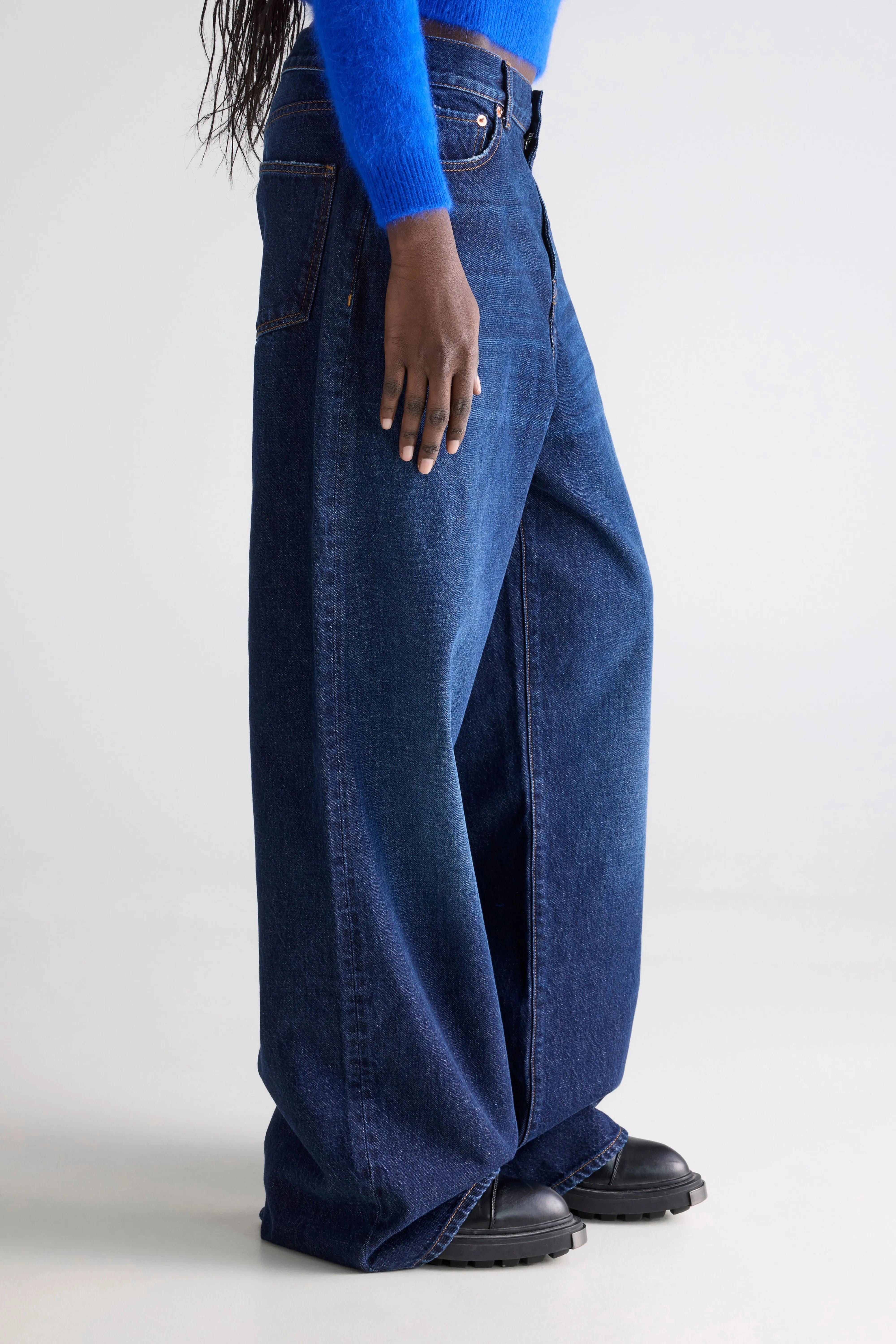 Picnic Style Textured Denim N. 64 wide jeans (252 / W / RINSE)