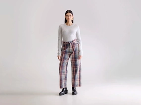 Denim N. 66 wide jeans (252 / W / CHECK A) Autumn Days Unisex Wear Teen Outfit