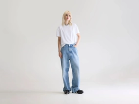 Denim N. 68 baggy jeans (252 / W / VINTAGE BLUE) Daily Casual Articulated Knee Shape