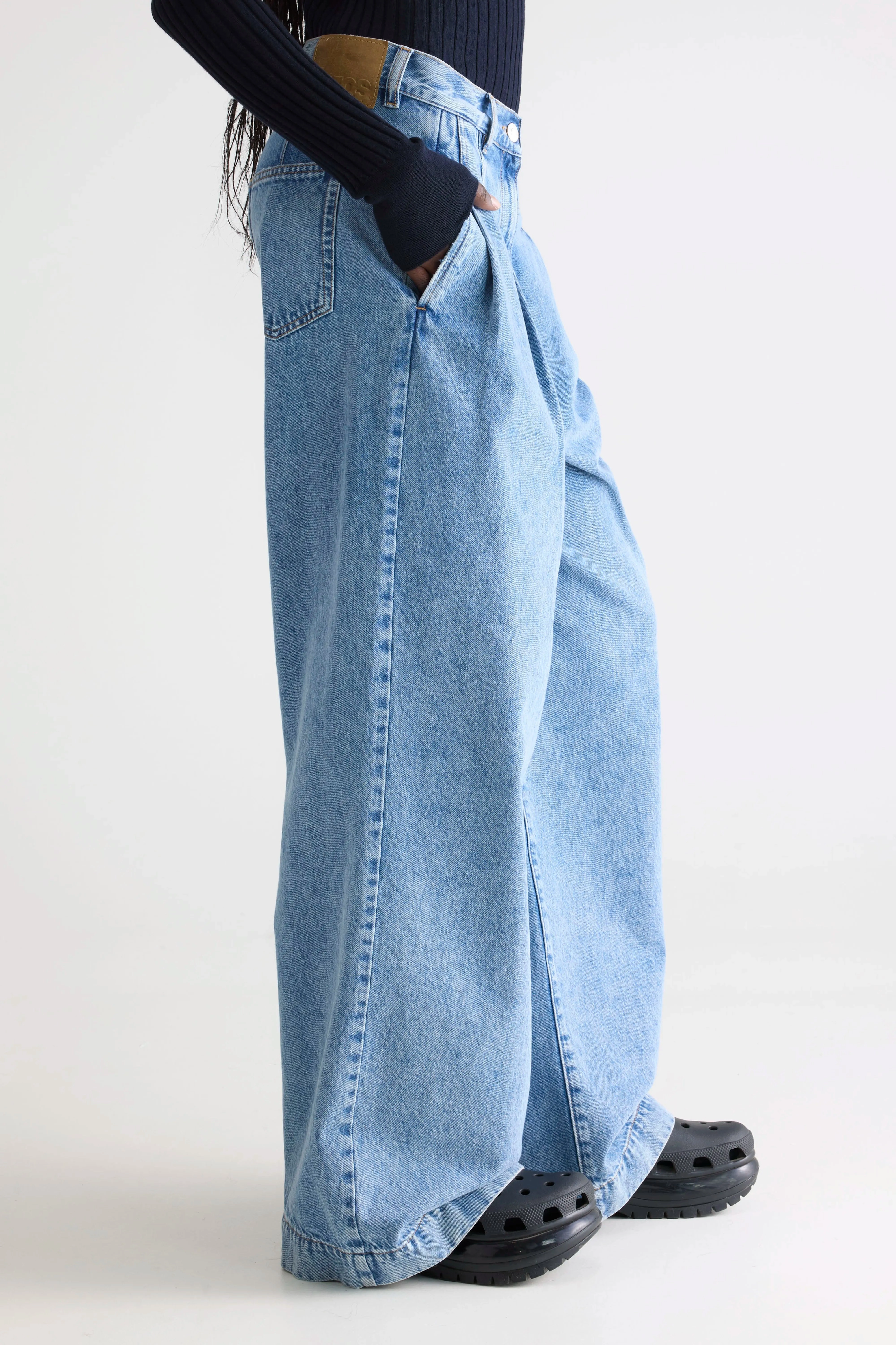 Travel Outfit Professional Wear Urban Uniform Denim N. 74 super-wide jeans (252 / W / STONE BLUE)