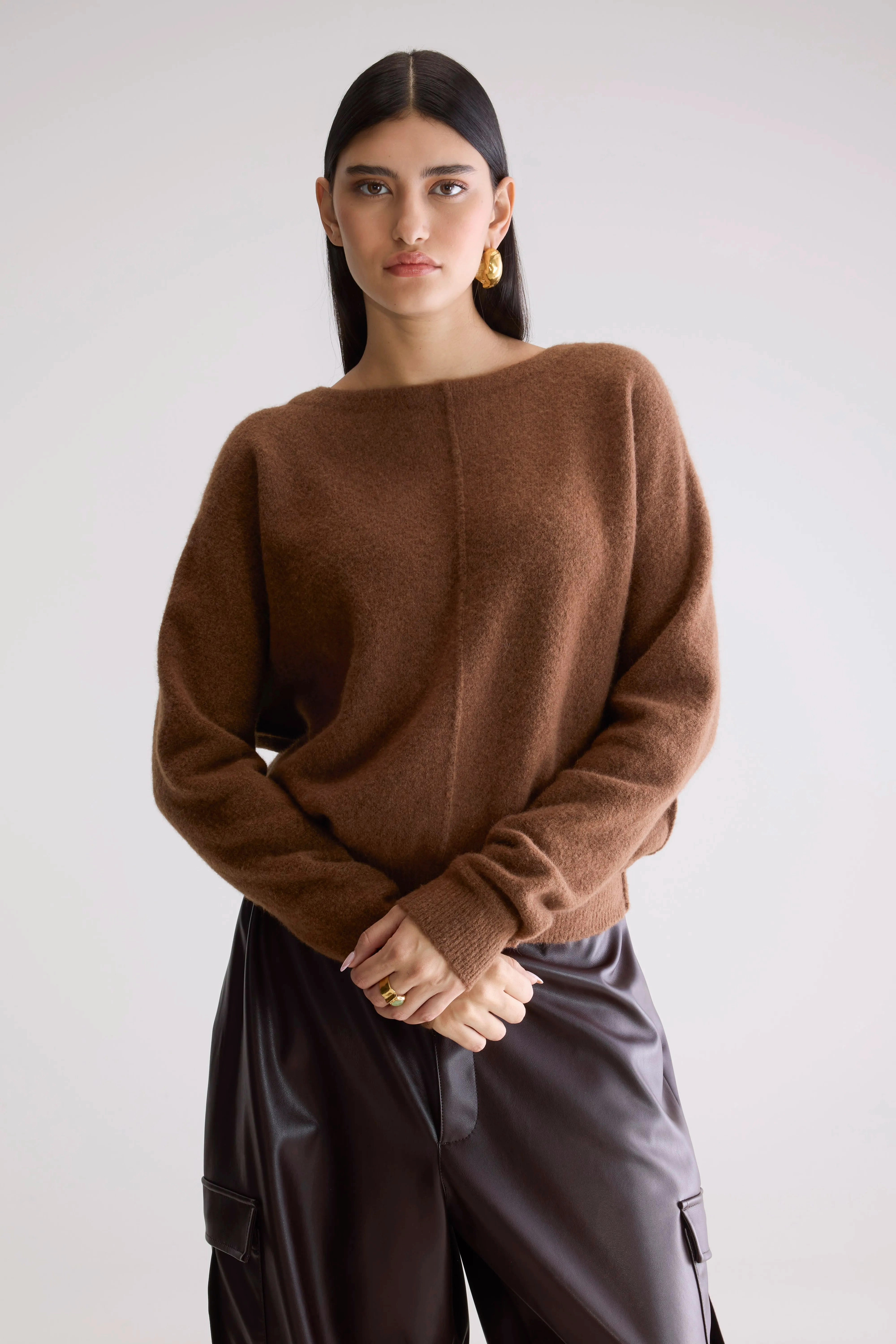 Derny sweater (252 / W / BISON) EcoCertified Wool Blend