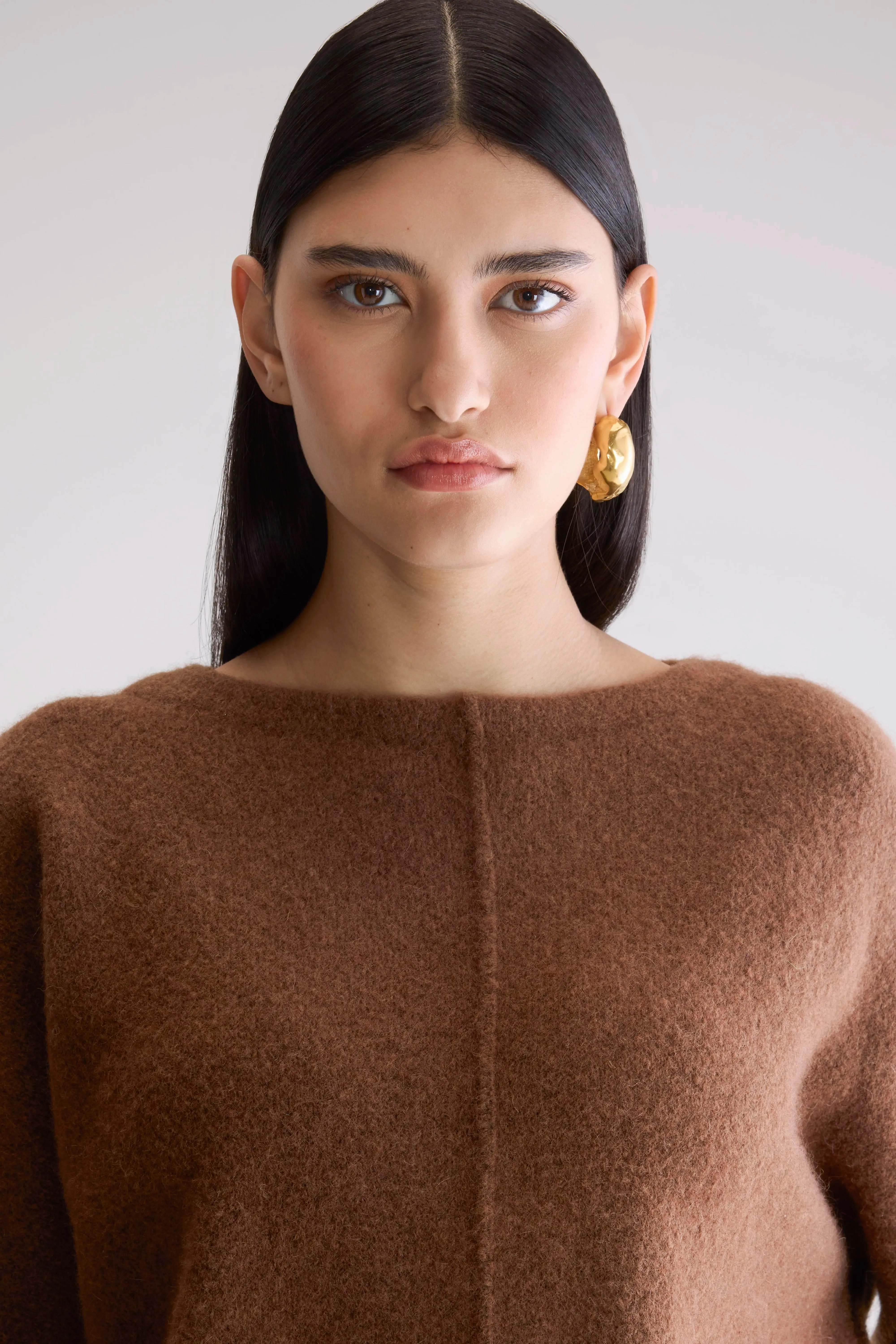 Derny sweater (252 / W / BISON) machine washable material Street Casual