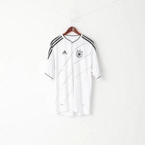 TemperatureRegulating Deutschland Men XXXL (XL) Shirt White Deutscher Fussball Bund V Neck Jersey Top