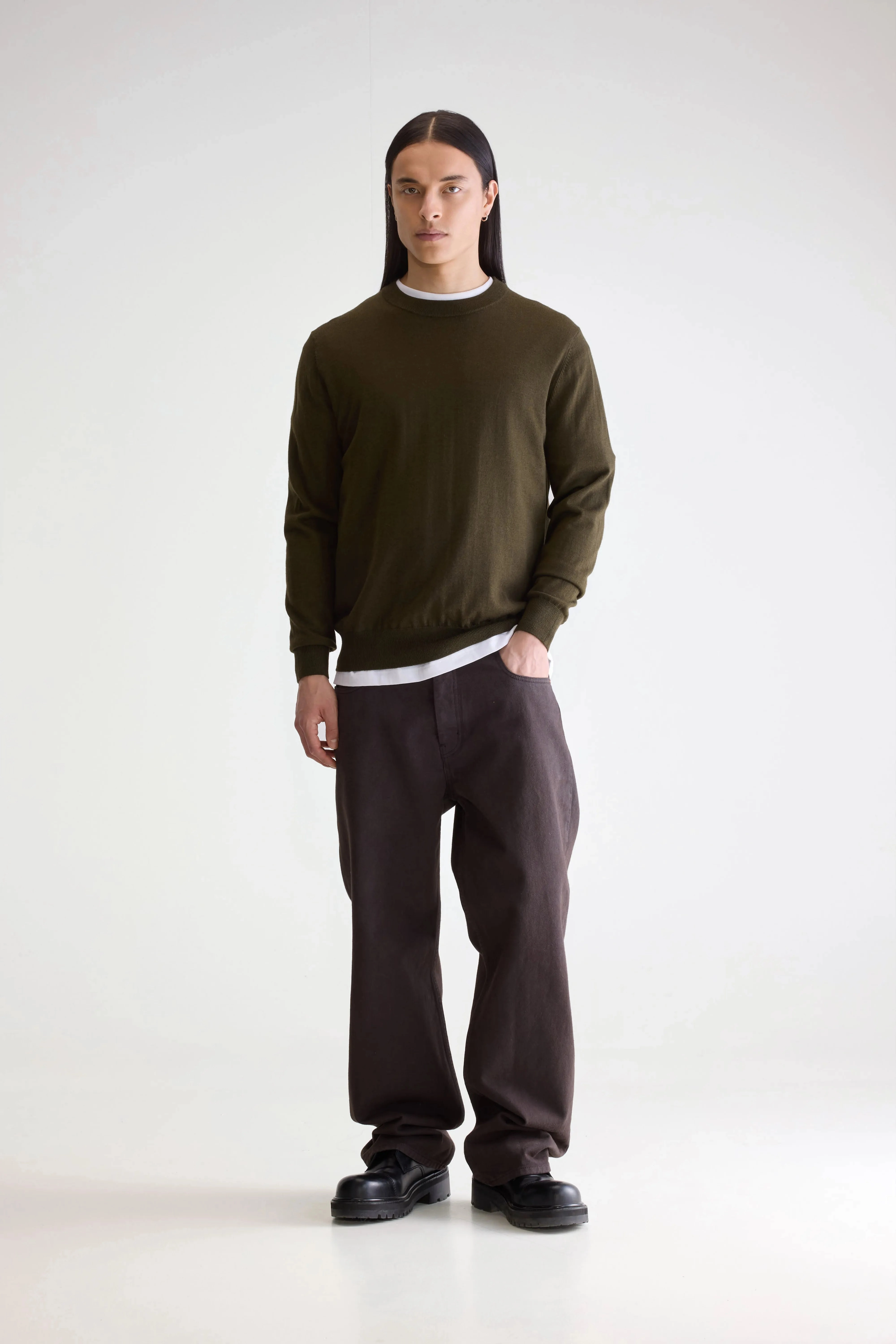 Smart touch Dilliv crewneck sweater (252 / M / ARMY)