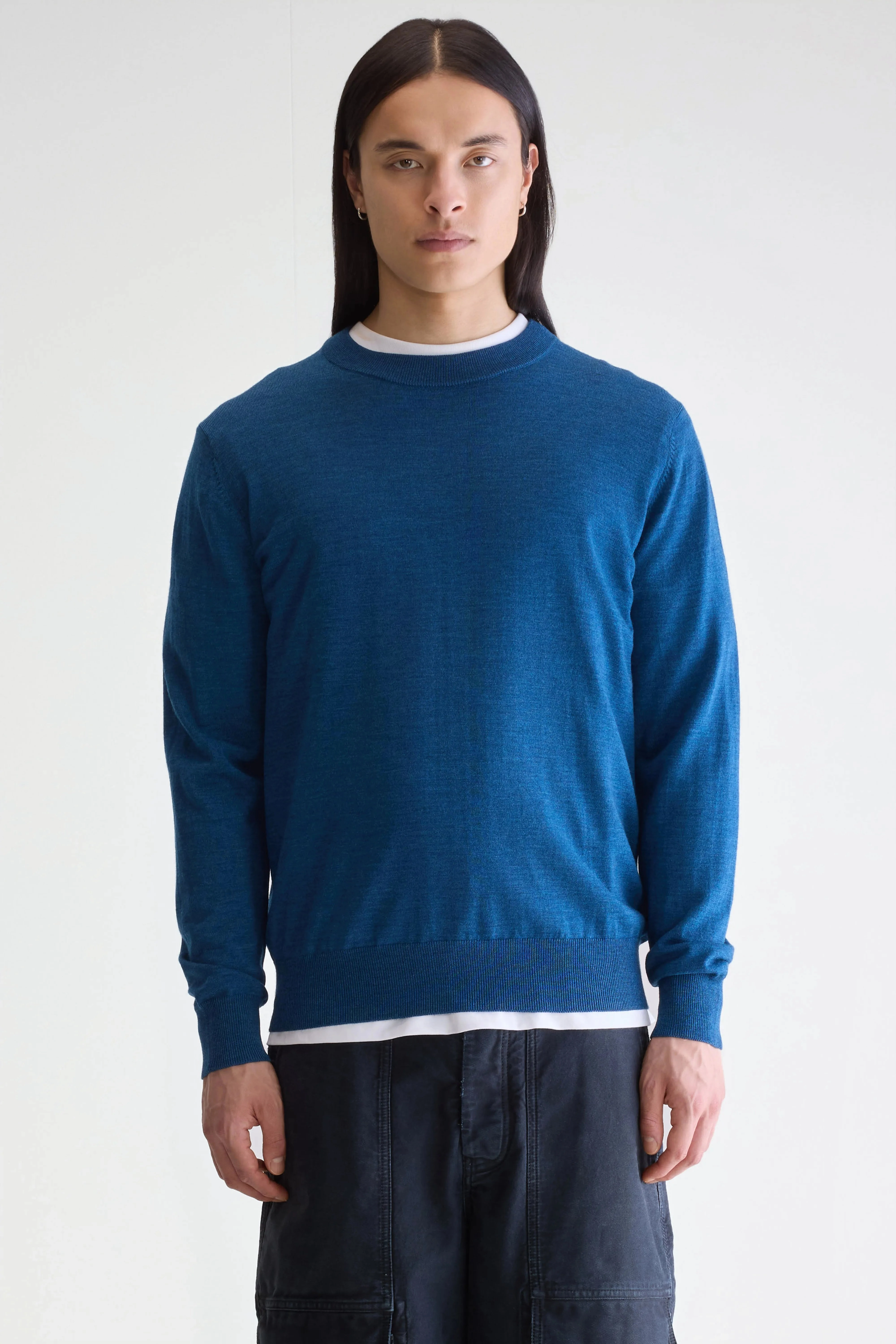 Dilliv crewneck sweater (252 / M / MORAINE) Wrinkle Resistant Finish