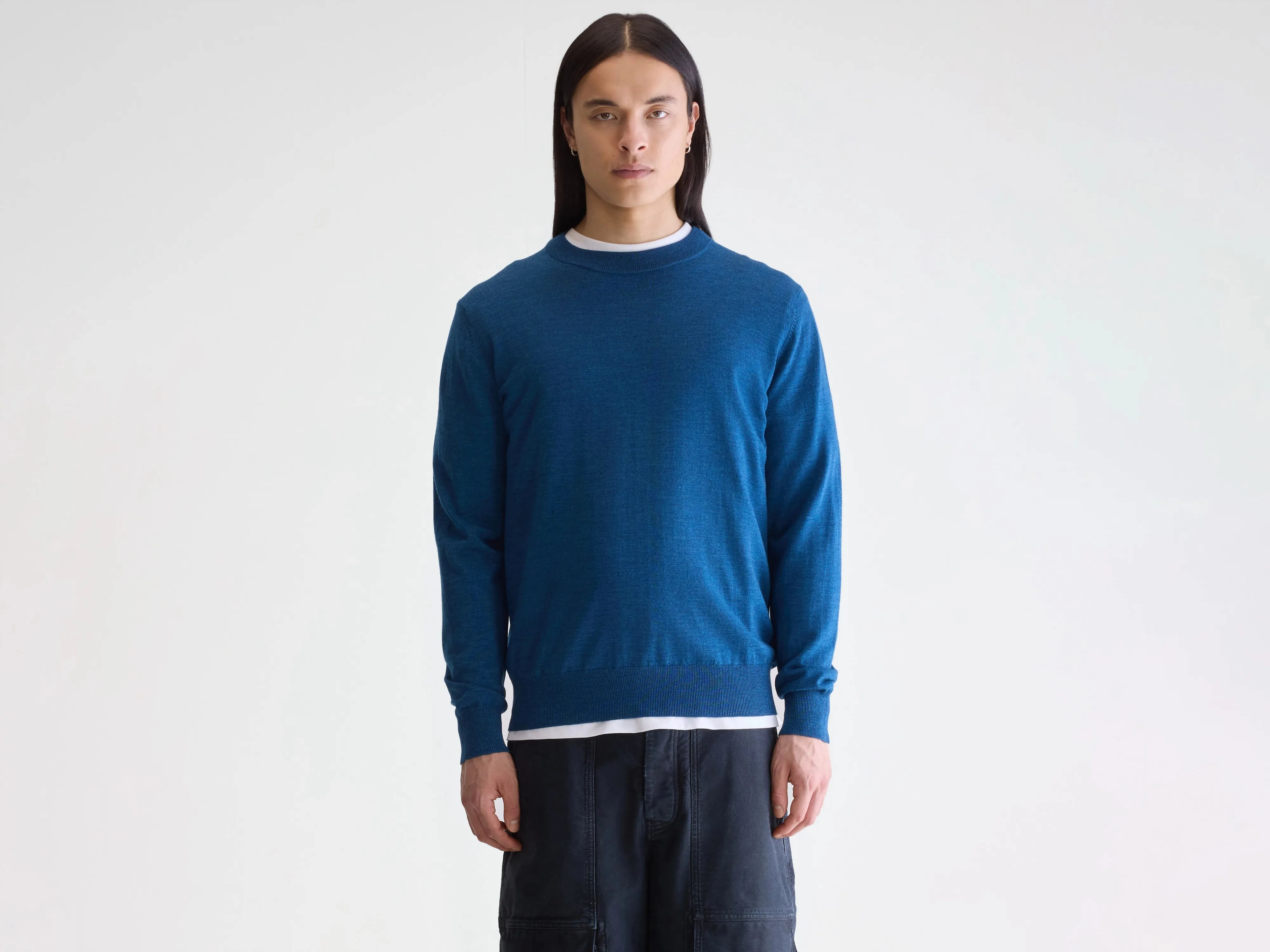 Dilliv crewneck sweater (252 / M / MORAINE) Smooth Seam Winter Layer