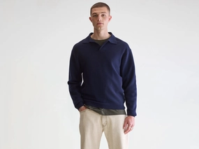Diloux polo sweater (252 / M / NAVY) Relaxed Layer