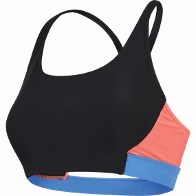 Women's Colorblock Top Contrast-Trim Loose Fit