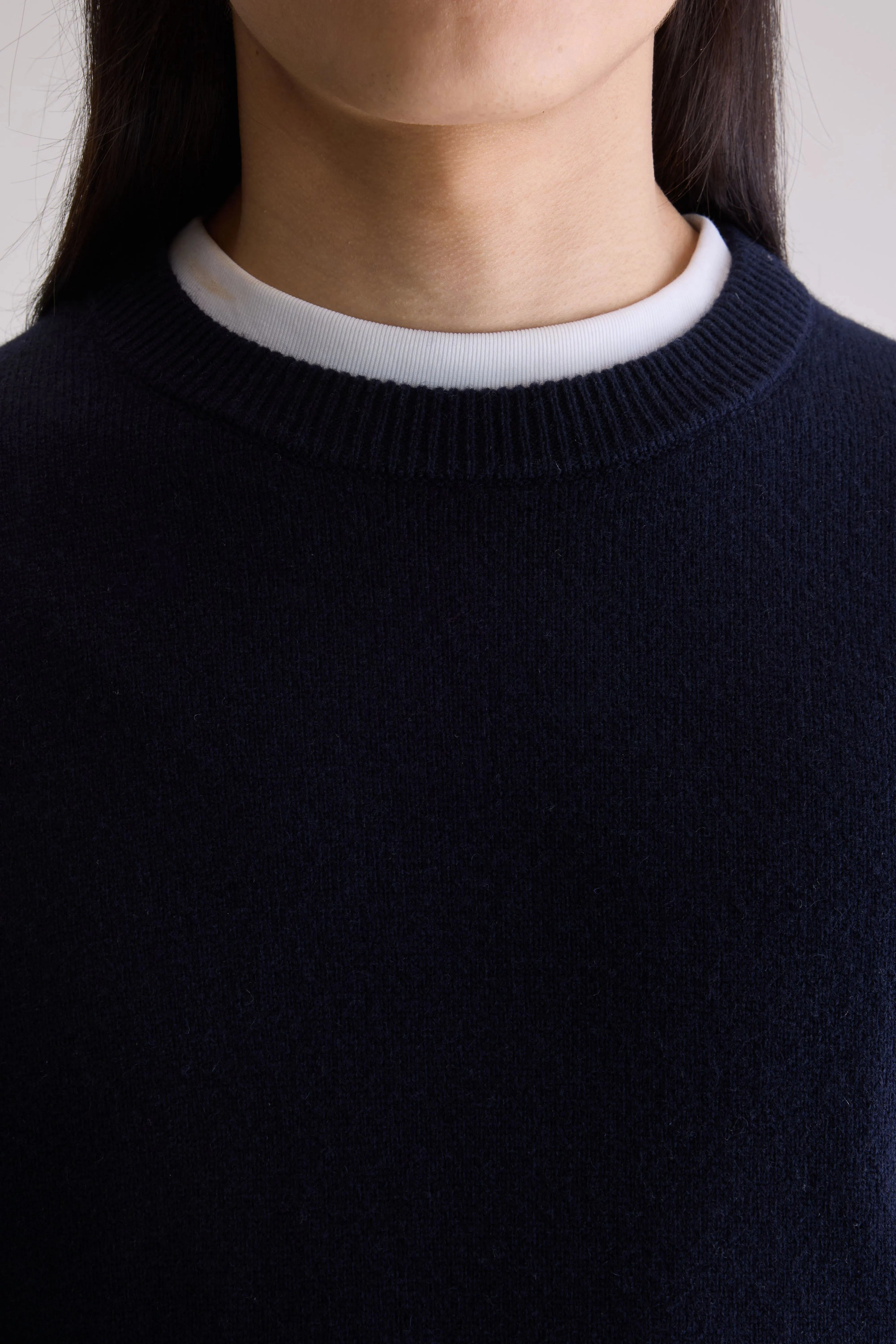 Donoon crewneck sweater (252 / M / NAVY) Recycled Polyester Subtle Fit