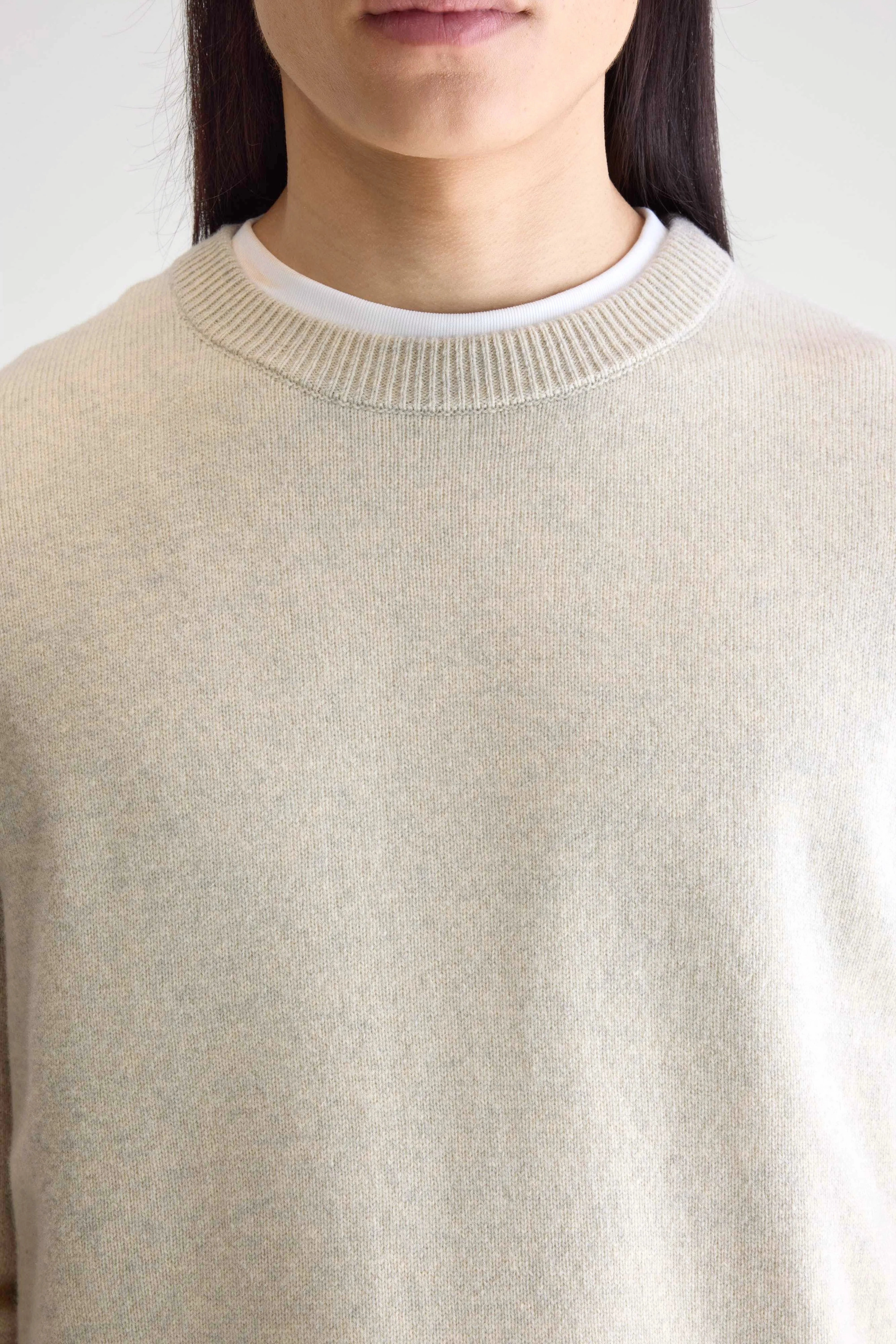 Donoon crewneck sweater (252 / M / OYSTER) Classic Warmth