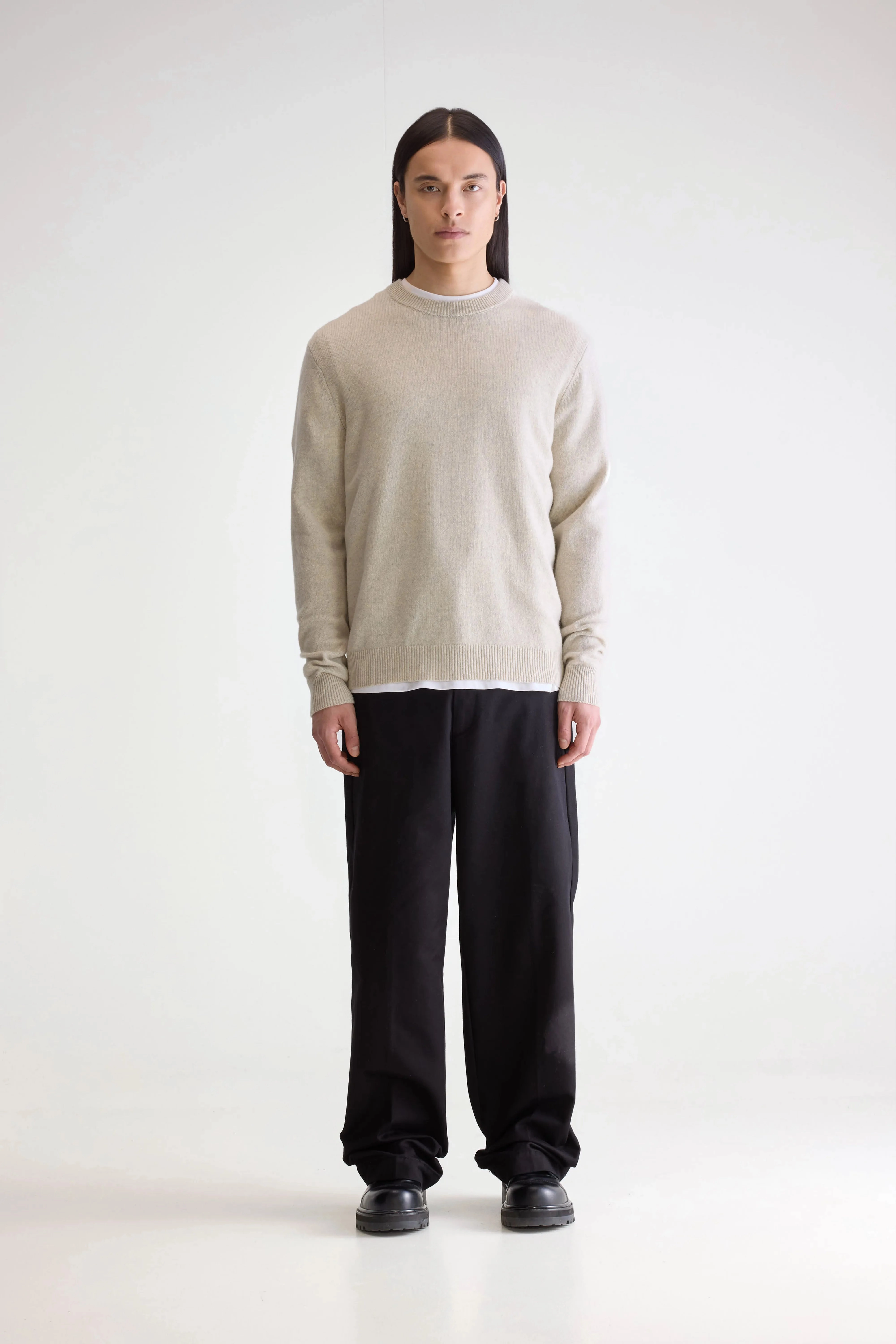 Grab And Go Flatlock Seam Construction Donoon crewneck sweater (252 / M / OYSTER)