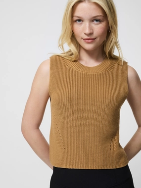 Mozart Crewneck Sleeveless Vest Warm Touch Natural Fiber Composition