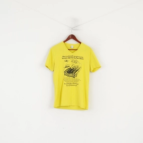 Comfy and Versatile Funreatl Men 50 M Shirt Yellow Cotton Stretch Mercedes Benz 300 SL Top