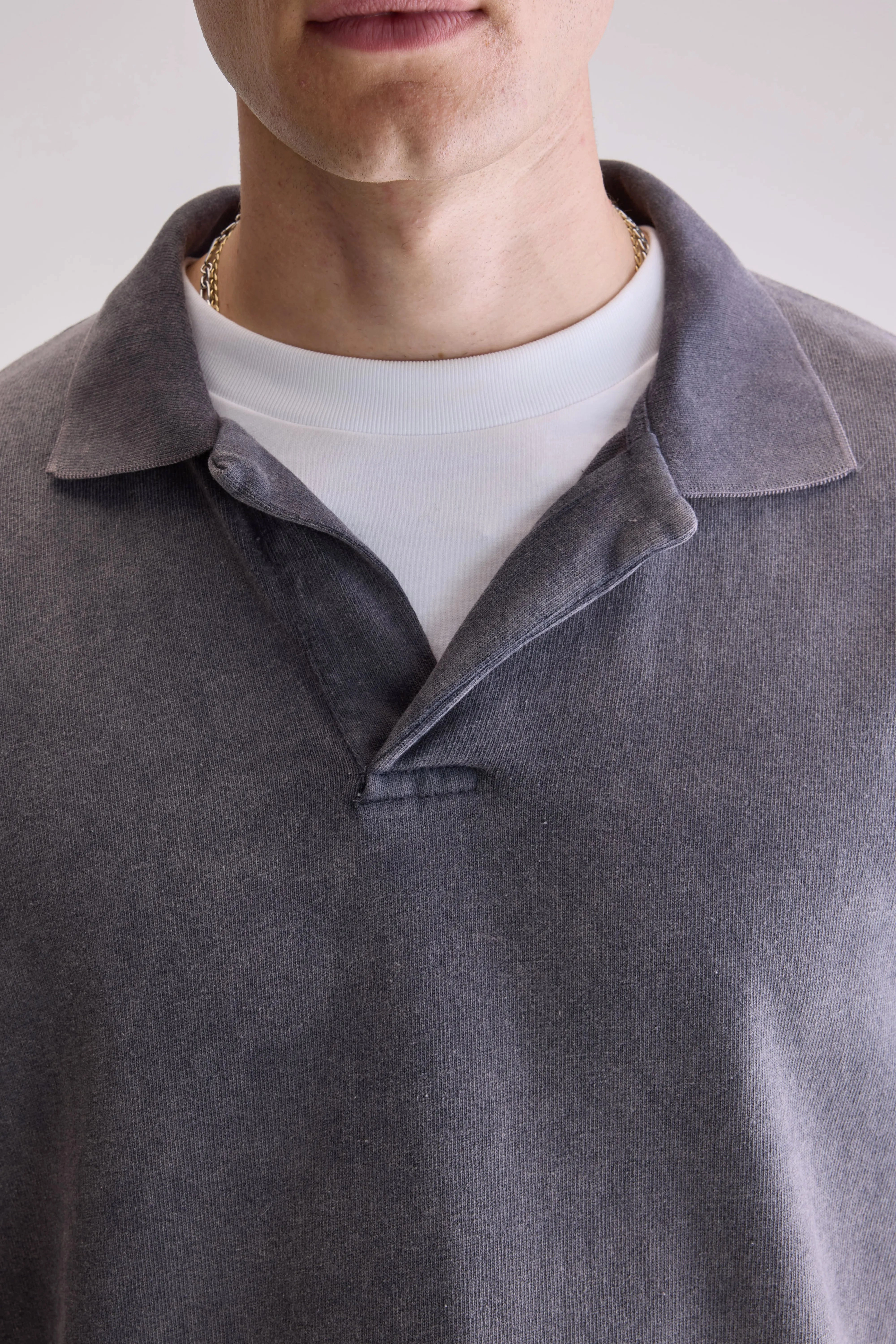 Double Layer Shoulder Vlugies long-sleeve polo (252 / M / BLACK BEAUTY)