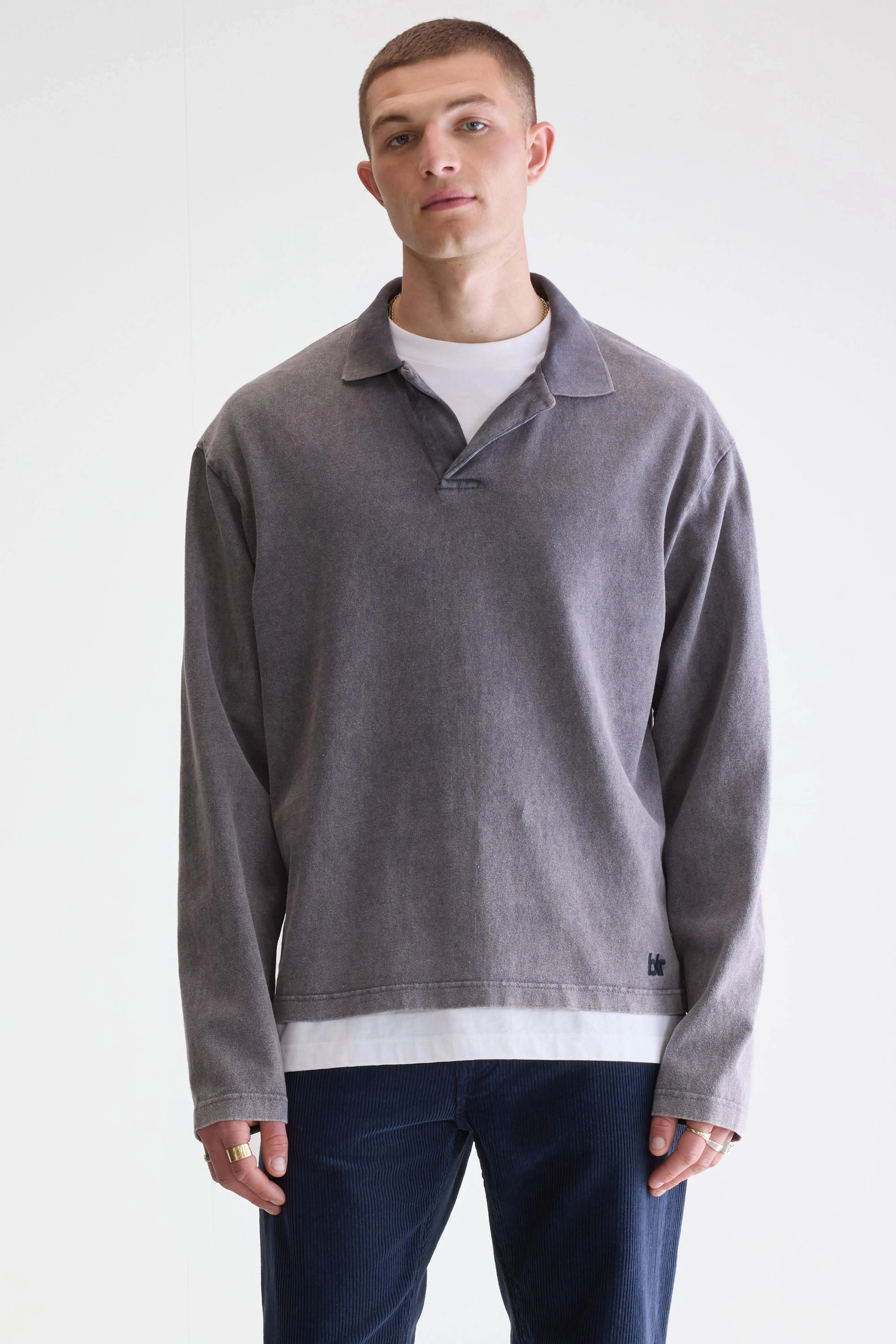 Vlugies long-sleeve polo (252 / M / BLACK BEAUTY) Athletic Comfort